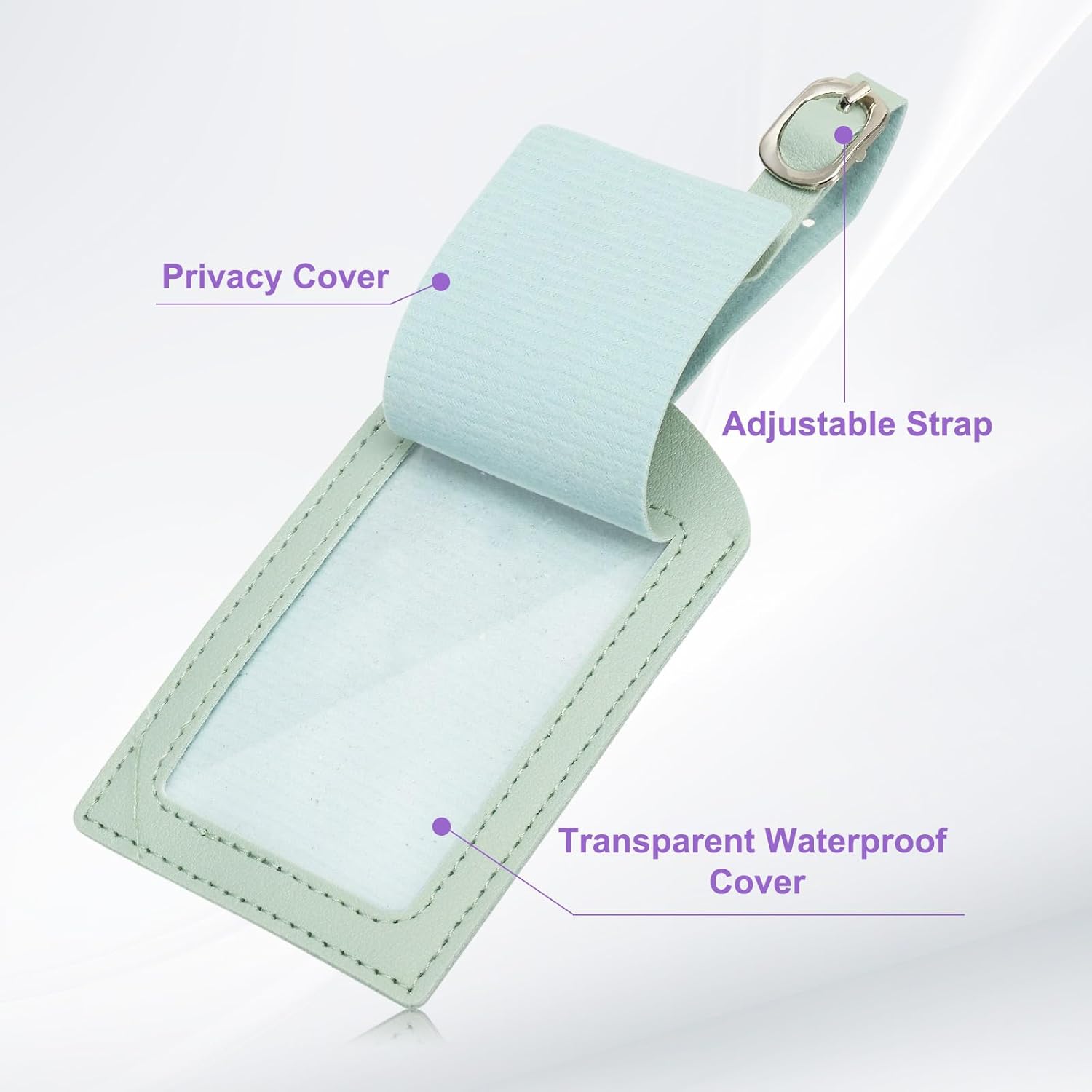 Detalle 2 de PATIKIL Passport Holder for Travel – Green Z initial passport cover & luggage tag set