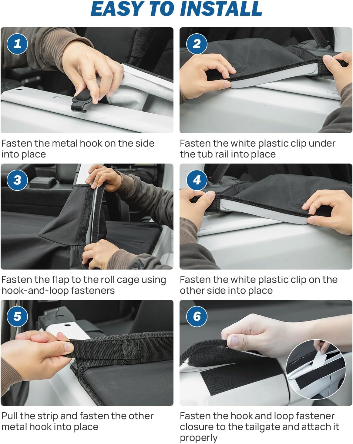 Thumbnail 4 de JOYTUTUS Tonneau Cover for Wrangler JL 4-Door (2018-2026): Waterproof Trunk & Tailgate Protection