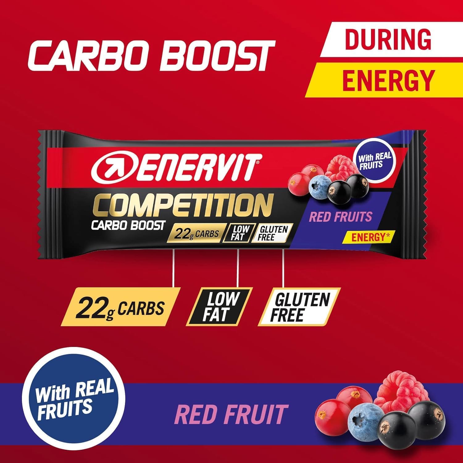 Thumbnail 1 de Enervit Competition Bar Frutas Rojas 🍒, Barritas Energéticas Veganas