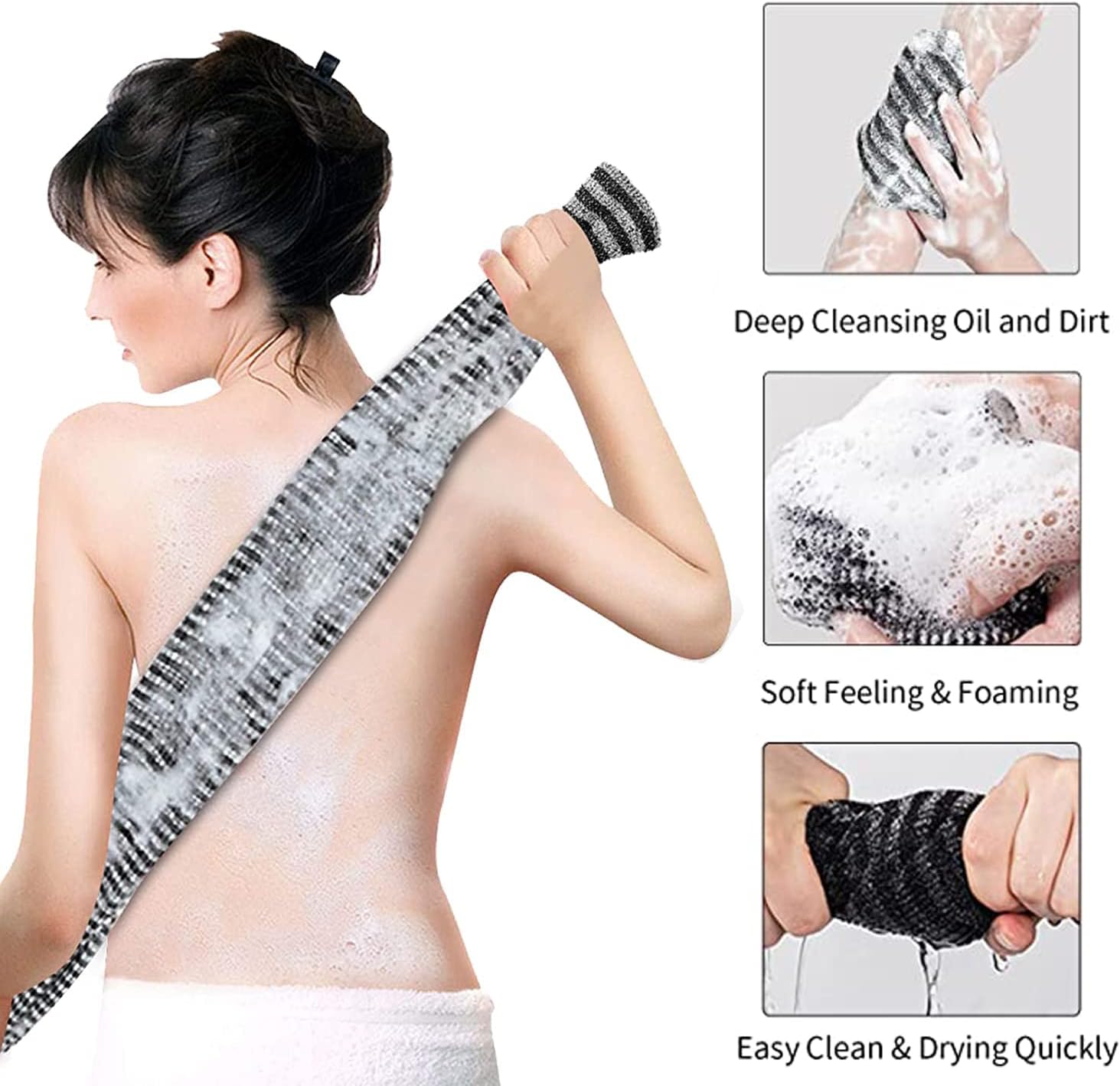 Thumbnail 2 de Yiclick Exfoliating Body Scrubber back washcloth