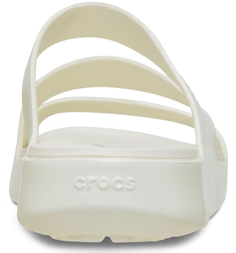 Detalle de Crocs Getaway Patent Strappy Sandalias Mujer, color Tiza (42/43 EU)