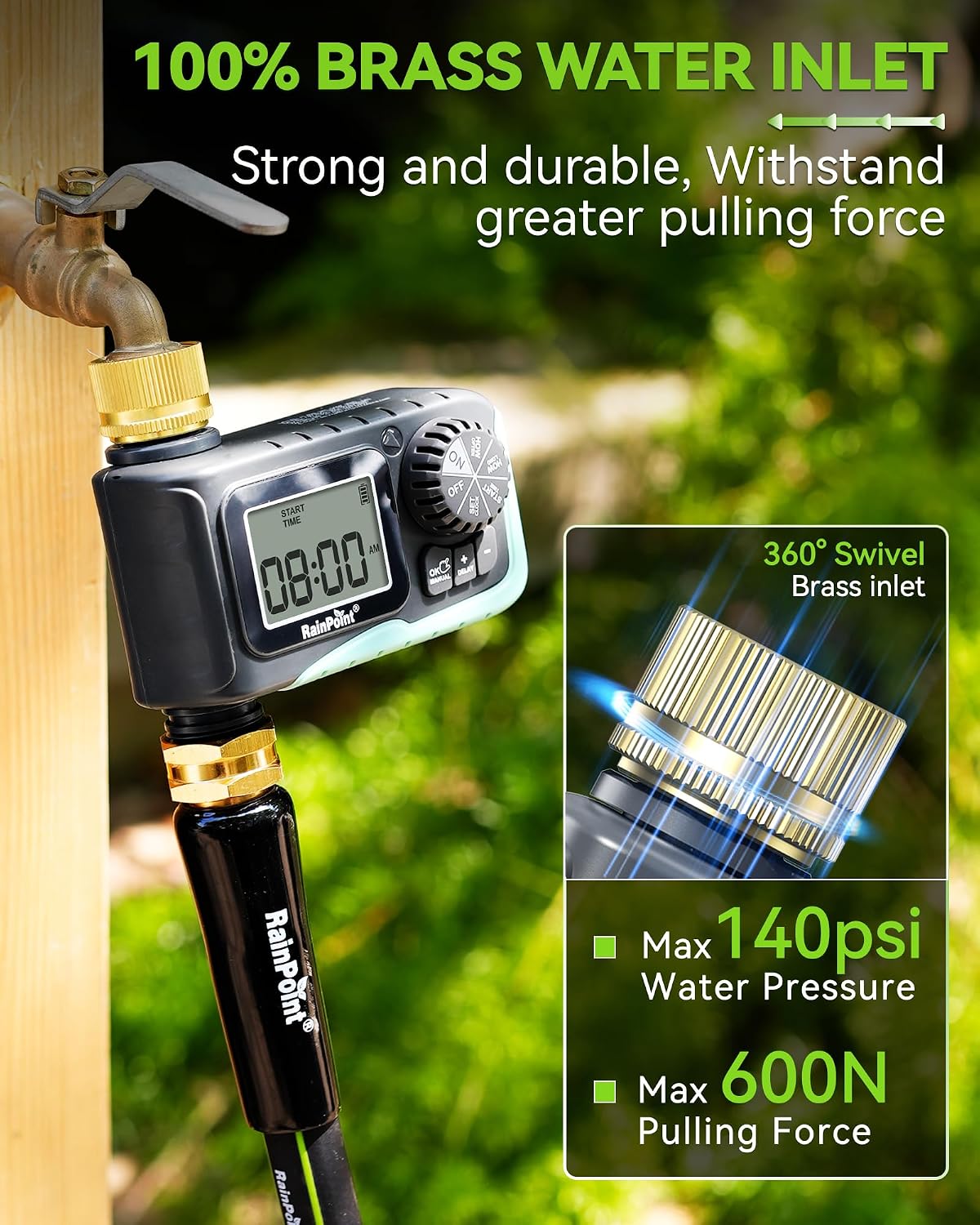 Detalle 2 de RAINPOINT Sprinkler Timer, 1 Outlet