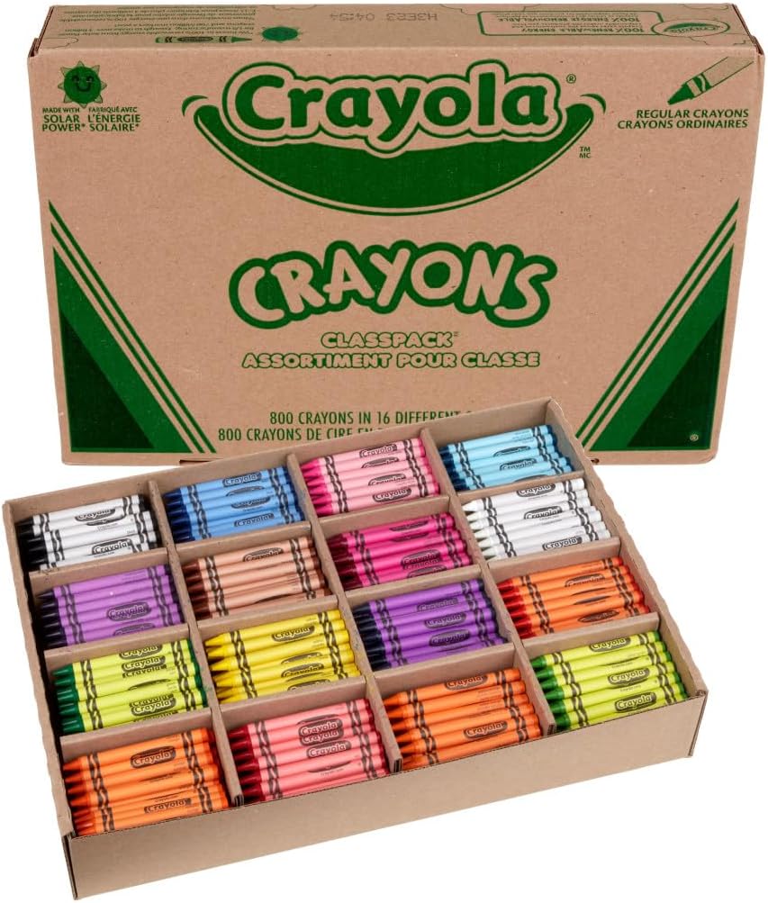 Thumbnail 1 de Crayola Bulk Crayon Classpack 800ct (16 Colors) for Classroom Art, Ages 3+