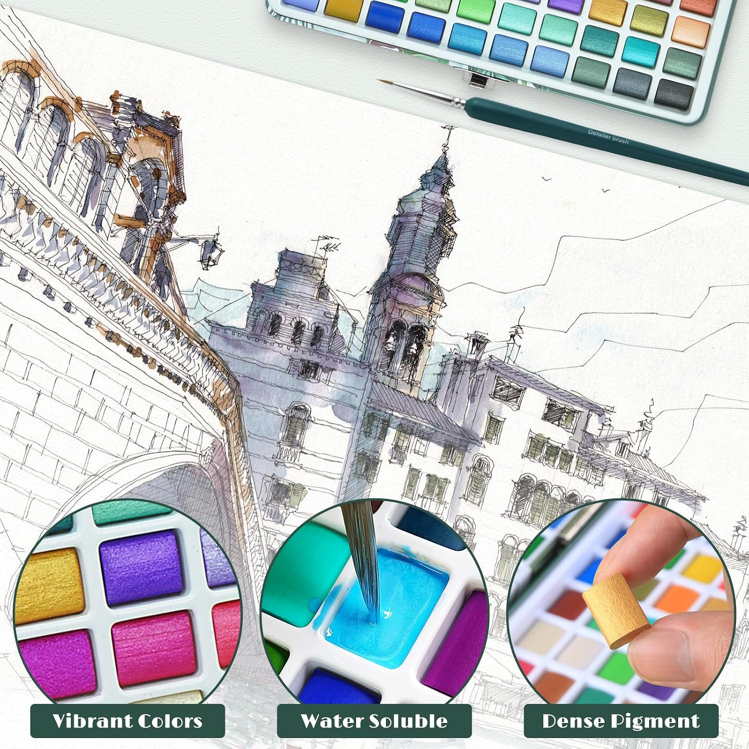 Thumbnail 5 de Watercolour Paint Set 100-piece kit 🎨