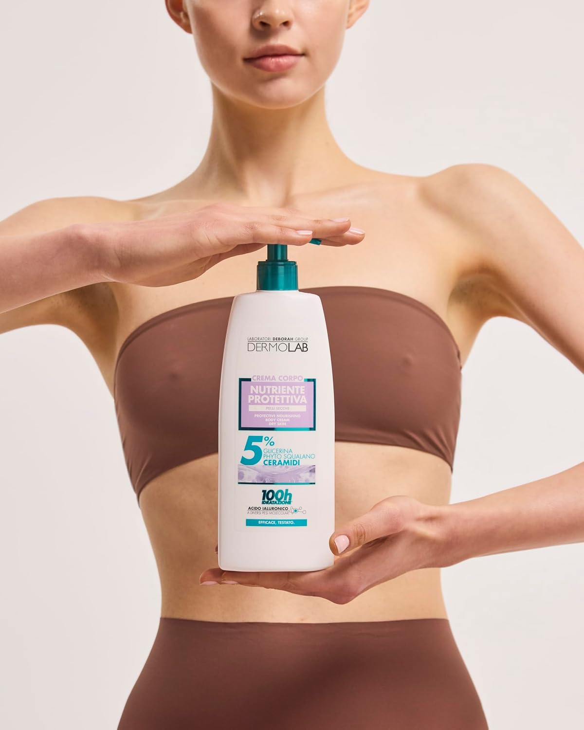 Detalle 2 de Dermolab Crema Corpo Ricca Nutriente e Protettiva 48H per Pelli Secche, 400 ml