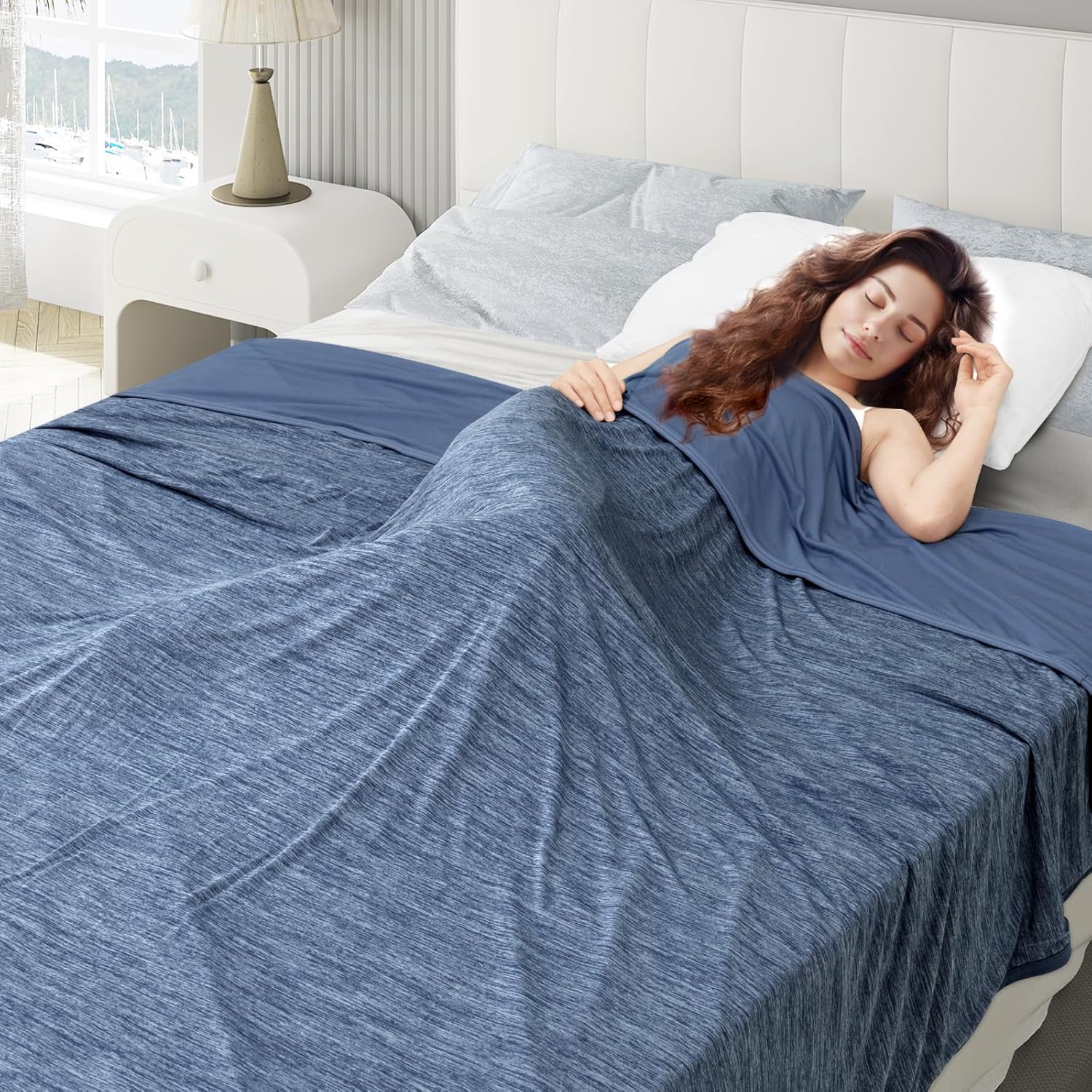 Detalle 2 de WOLTU Couverture Rafraîchissante Arc-Chill Double Face 150x200 cm – Fibre Arc-Chill Q-Max > 0,45