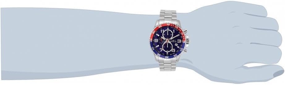 Detalle de Invicta Specialty 34030 da uomo, cassa in acciaio da 45 mm con quadrante blu e movimento al quarzo