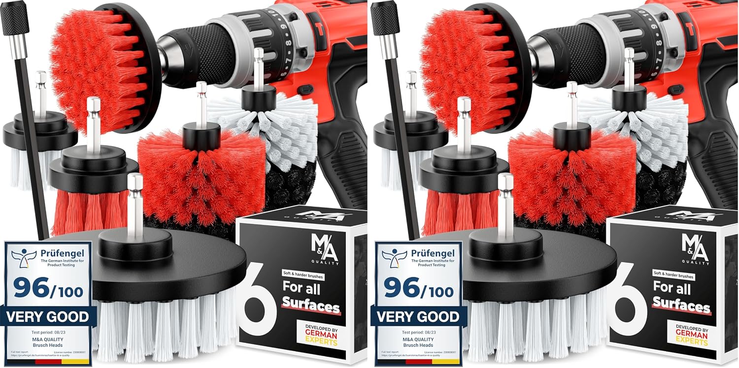 Thumbnail 6 de Brosse Nettoyage perceuse sans Fil – Poils Souples et Durs pour Voiture, Tissus et Jantes