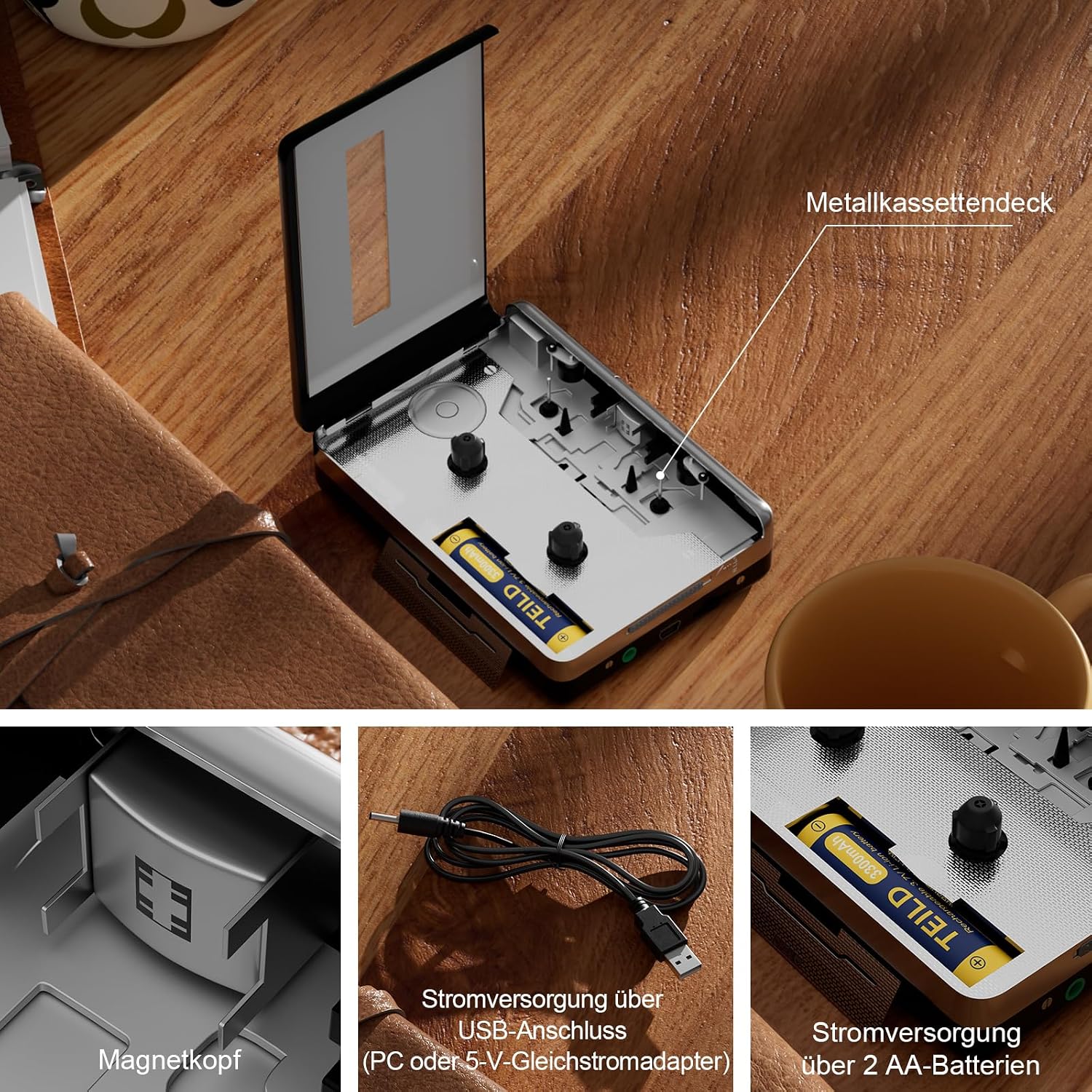 Detalle de Reshow Registratore a cassette audio MP3