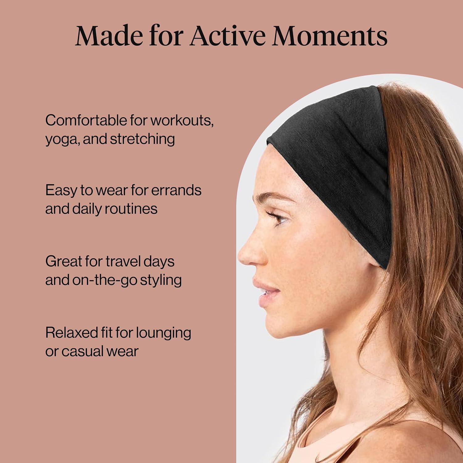 Detalle 2 de Kitsch wide headbands, black and camel