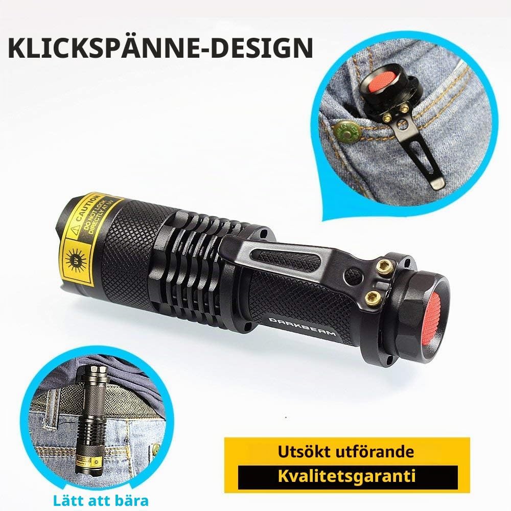 Thumbnail 6 de DARKBEAM SK68 UV-ficklampa 365 nm, 2-pack med justerbar fokusering