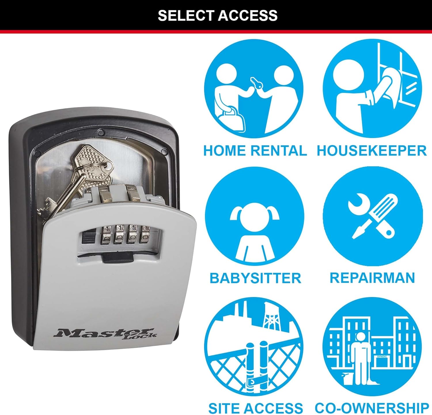 Thumbnail 2 de Master Lock 5403EURD – Cassetta di Sicurezza per Chiavi Extra Large, montaggio a parete