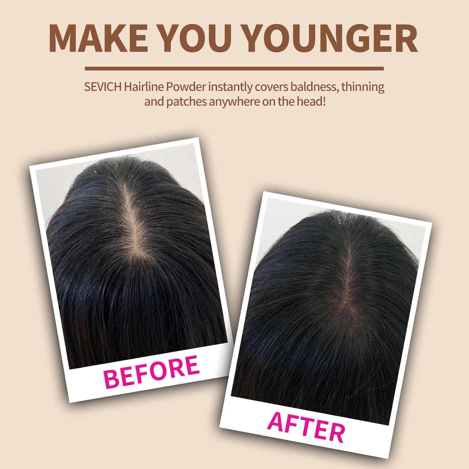 Detalle de Sevich Hairline Powder (Black) for Instant Root Touch-Ups and Thinning Coverage