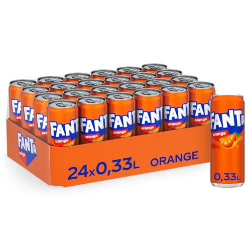 Fanta Orange – Fruchtig-spritzige Limonade in 24er Pfanddose (330 ml)