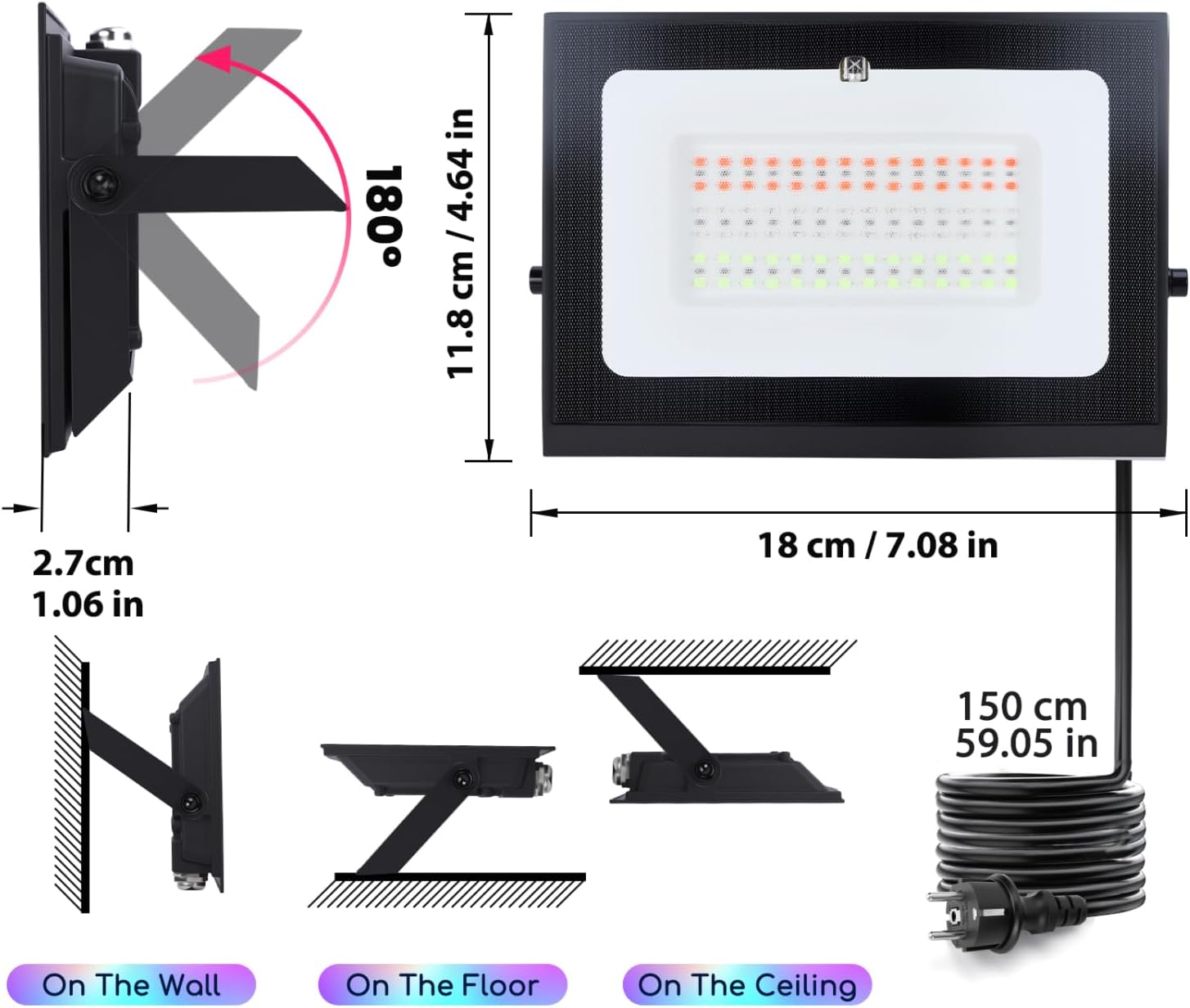 Thumbnail 6 de Aigostar Faretto LED RGB 50W