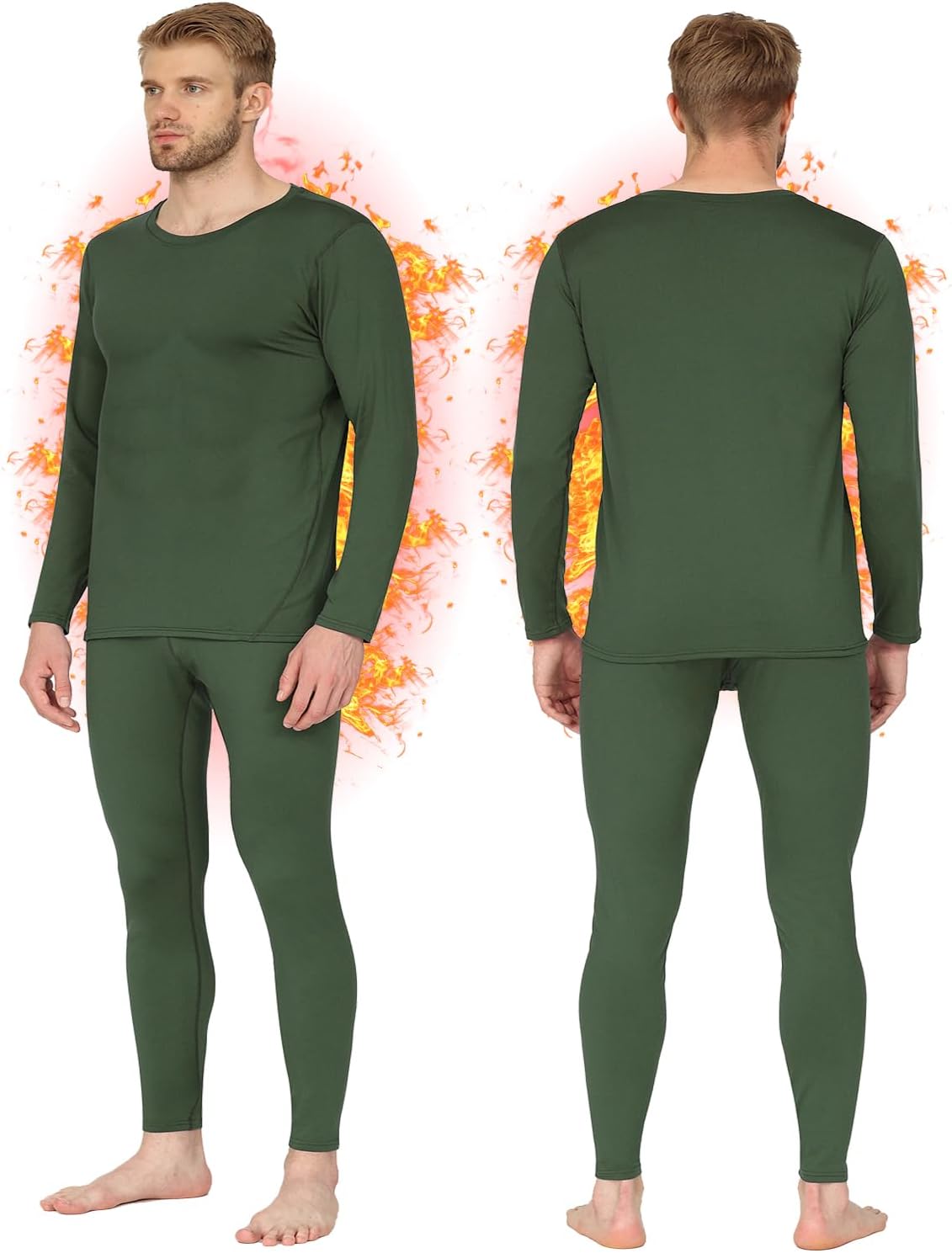 Detalle de HEROBIKER Long Johns Thermal Underwear 2‑Piece Set 🧣