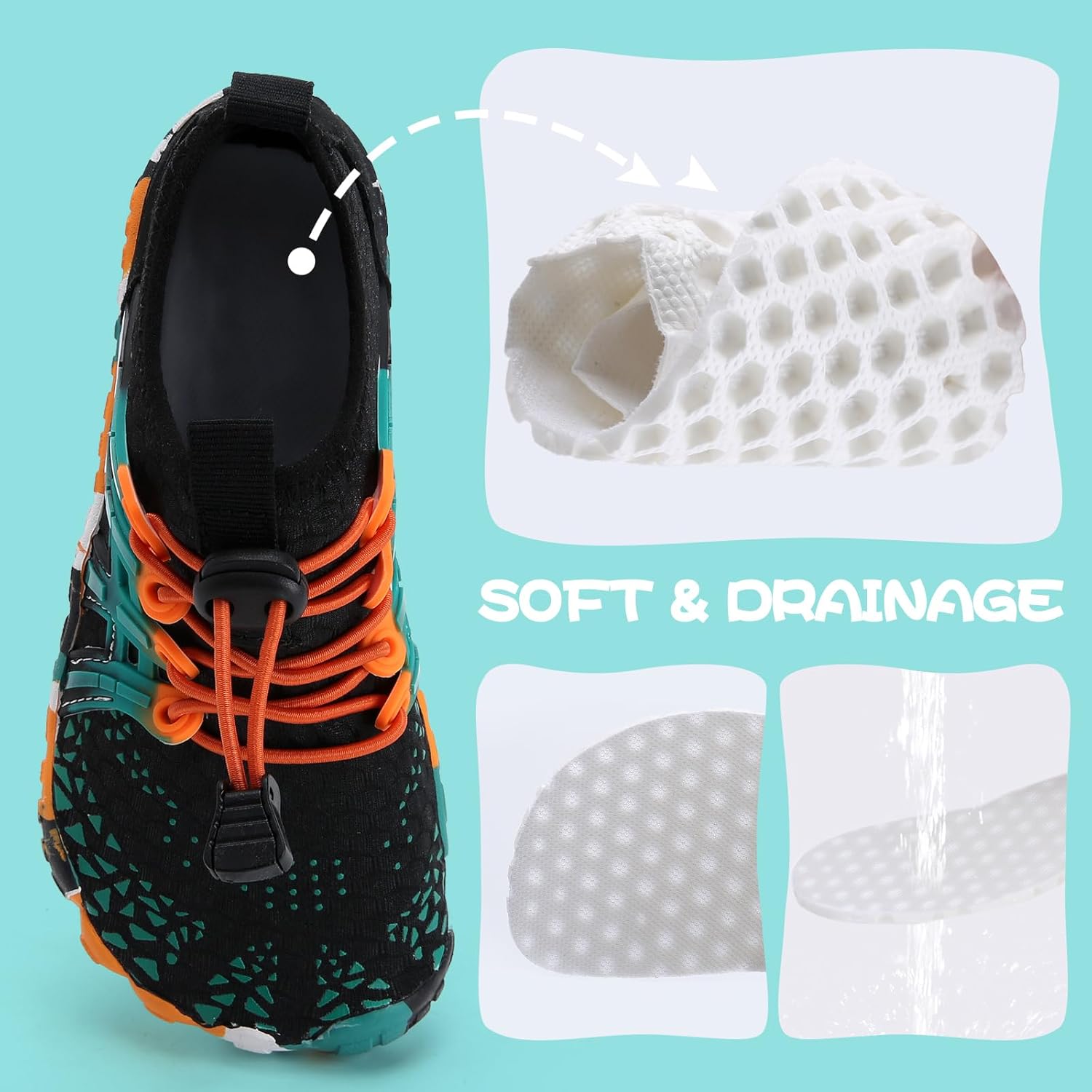 Thumbnail 5 de Water Shoes for Kids: Breathable, Quick-Dry Beach and Pool Shoes