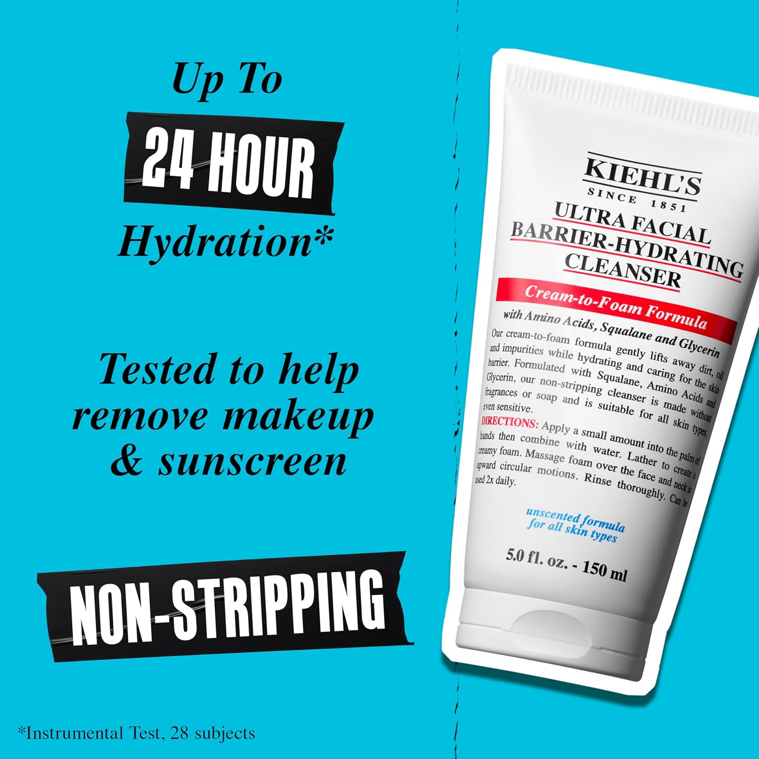 Thumbnail 2 de Kiehl’s Ultra Facial Barrière-Hydrating Cleanser – nettoyant visage crème-mousse hydratant pour peaux sèches et sensibles, 150 ml
