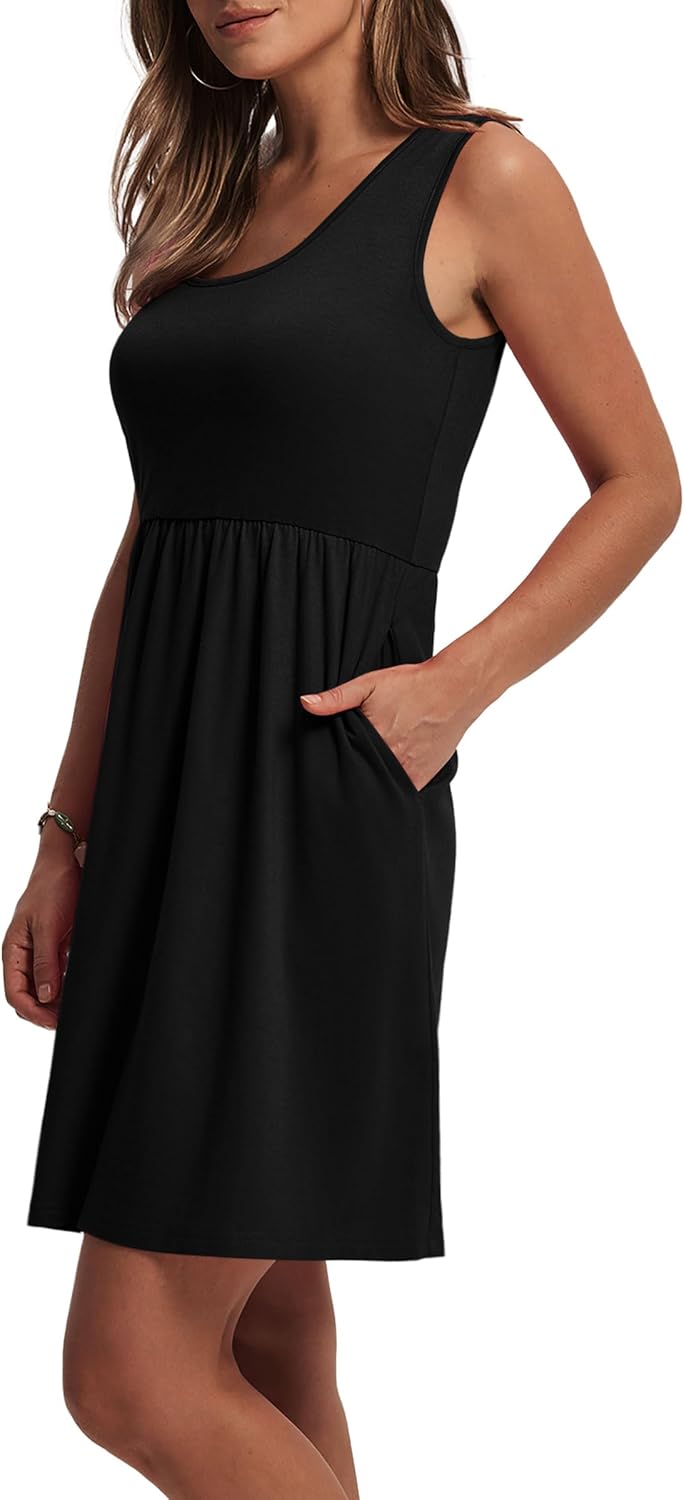 Thumbnail 3 de WIHOLL Women's Summer Dress 2026: A-Line Sleeveless Sundress with Pockets