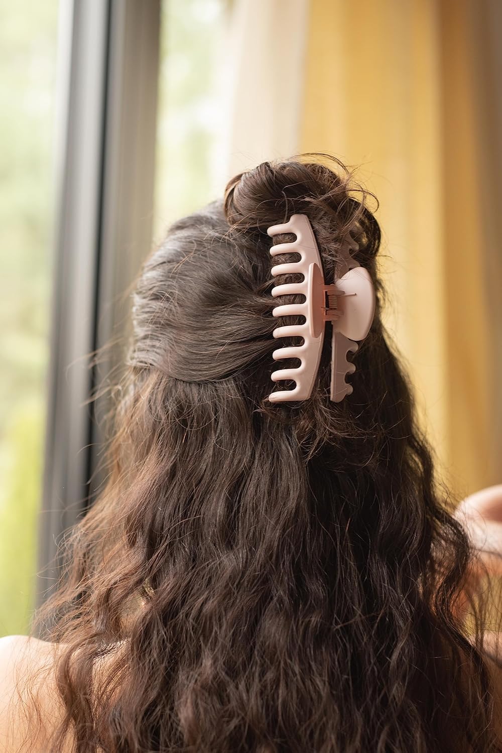 Thumbnail 6 de FRAMAR Rosa Groß Haarklammern – XXL Klammer für dickes Haar, matte Oberfläche, Haarschmuck für Damen