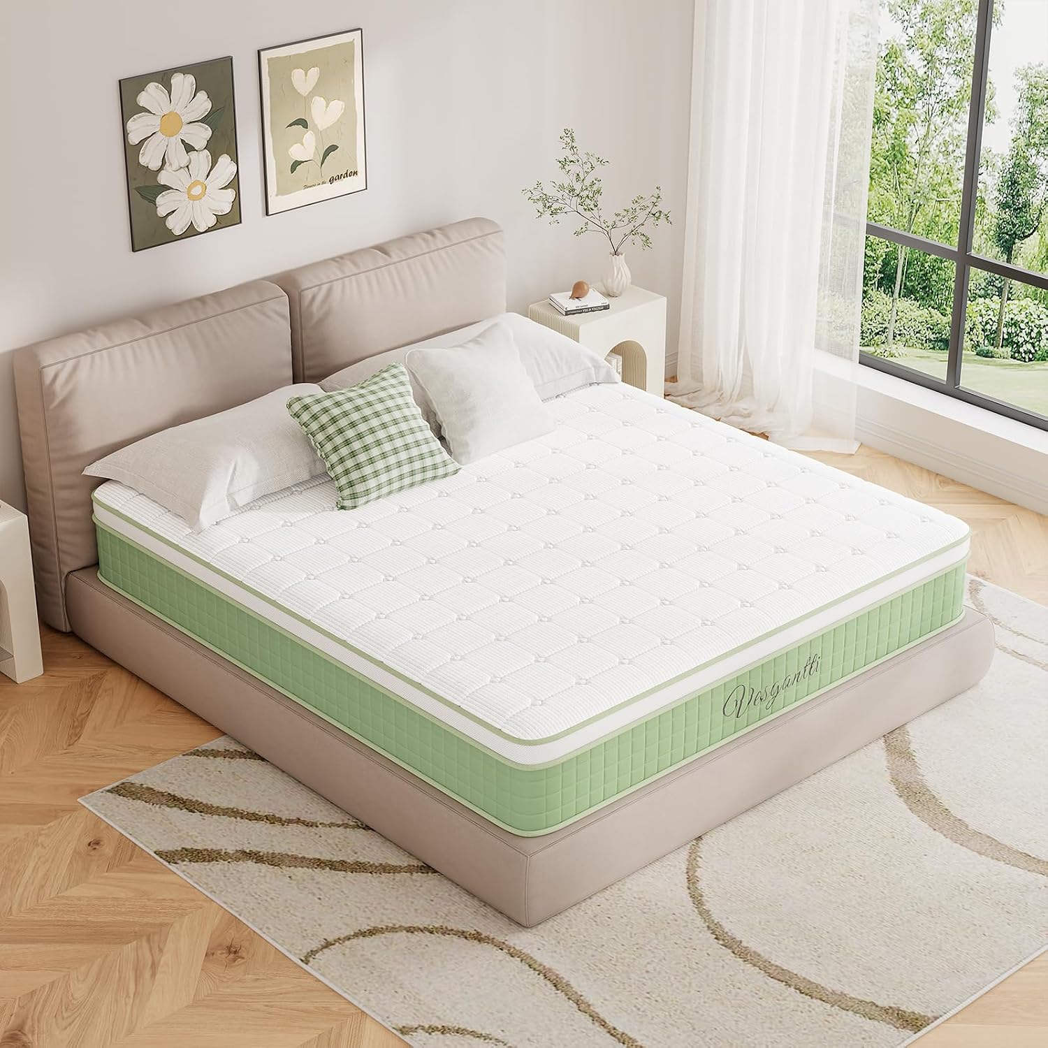 Thumbnail 1 de Vesgantti 3FT Single Mattress – 10 Inch Hybrid with Memory Foam & Pocket Springs