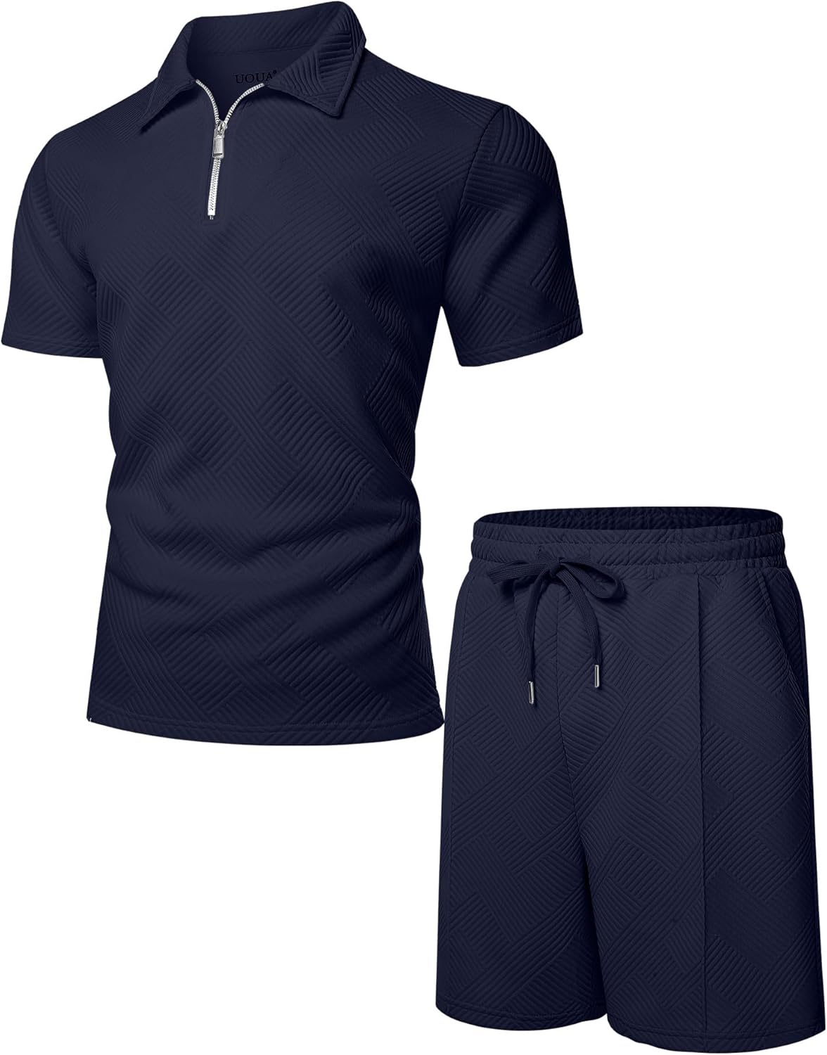 Thumbnail 5 de UOUA Men’s Summer Track Suits 2-Piece Shorts Set: Lightweight Comfort with Classic Style