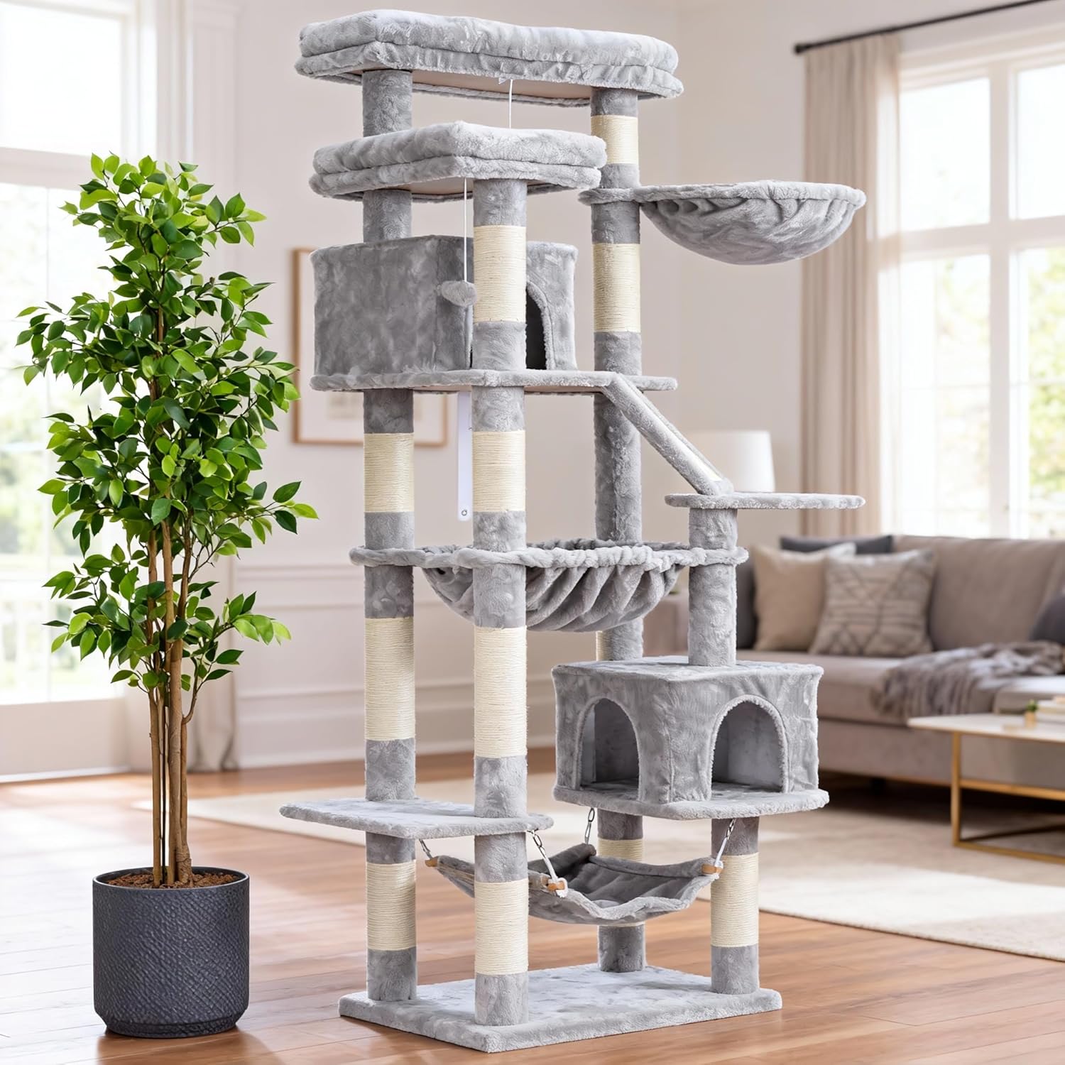 Detalle 2 de Heybly Kratzbaum 180 cm Katzenbaum đ±