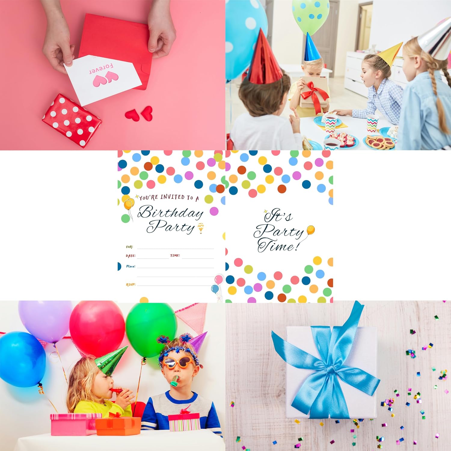 Thumbnail 3 de Birthday party invitation cards, 4.72 x 6.69 inches