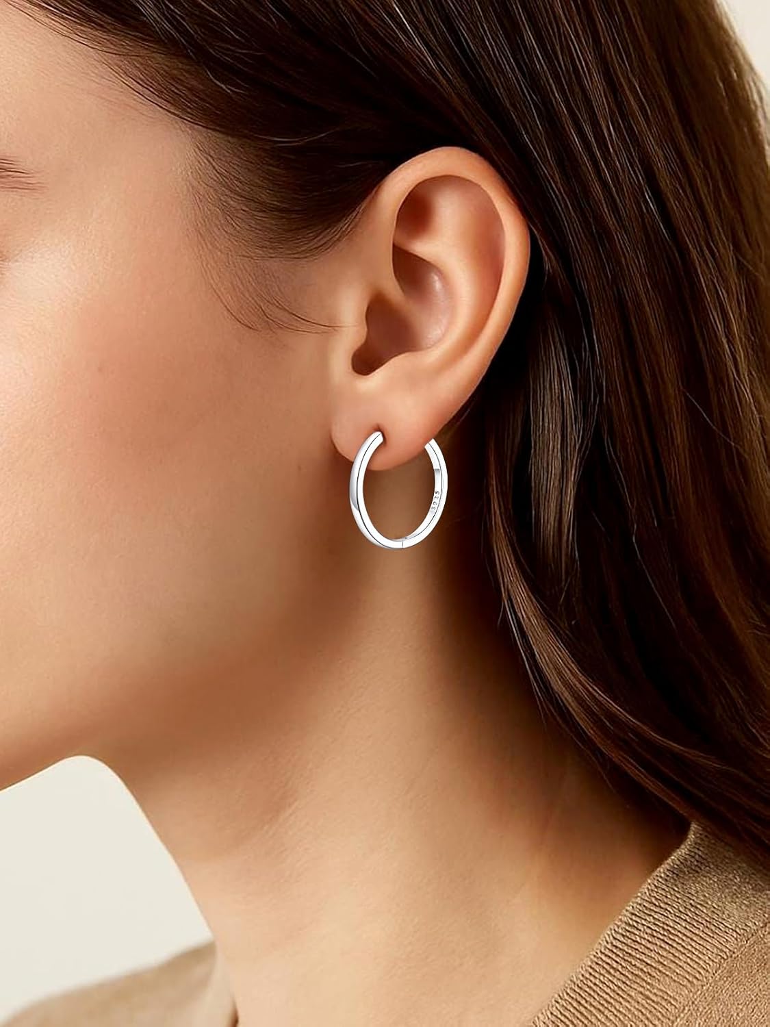 Thumbnail 1 de Silvora Petit Créole Argent 925 Massif – Boucles d’Oreilles hoop 6–20 mm