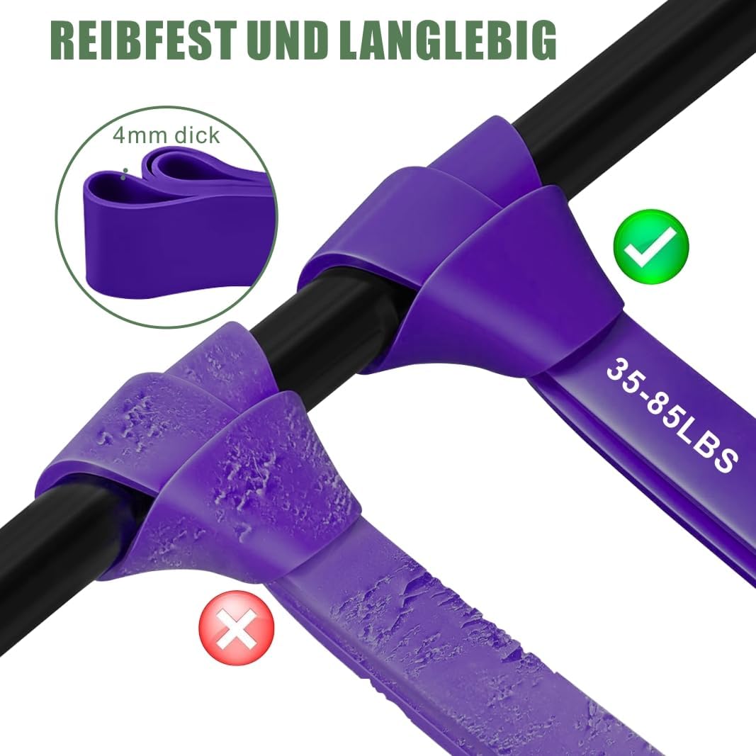 Thumbnail 4 de NATNAV Elastici Fitness: set da 4 elastici con maniglie, gancio porta e guida esercizi