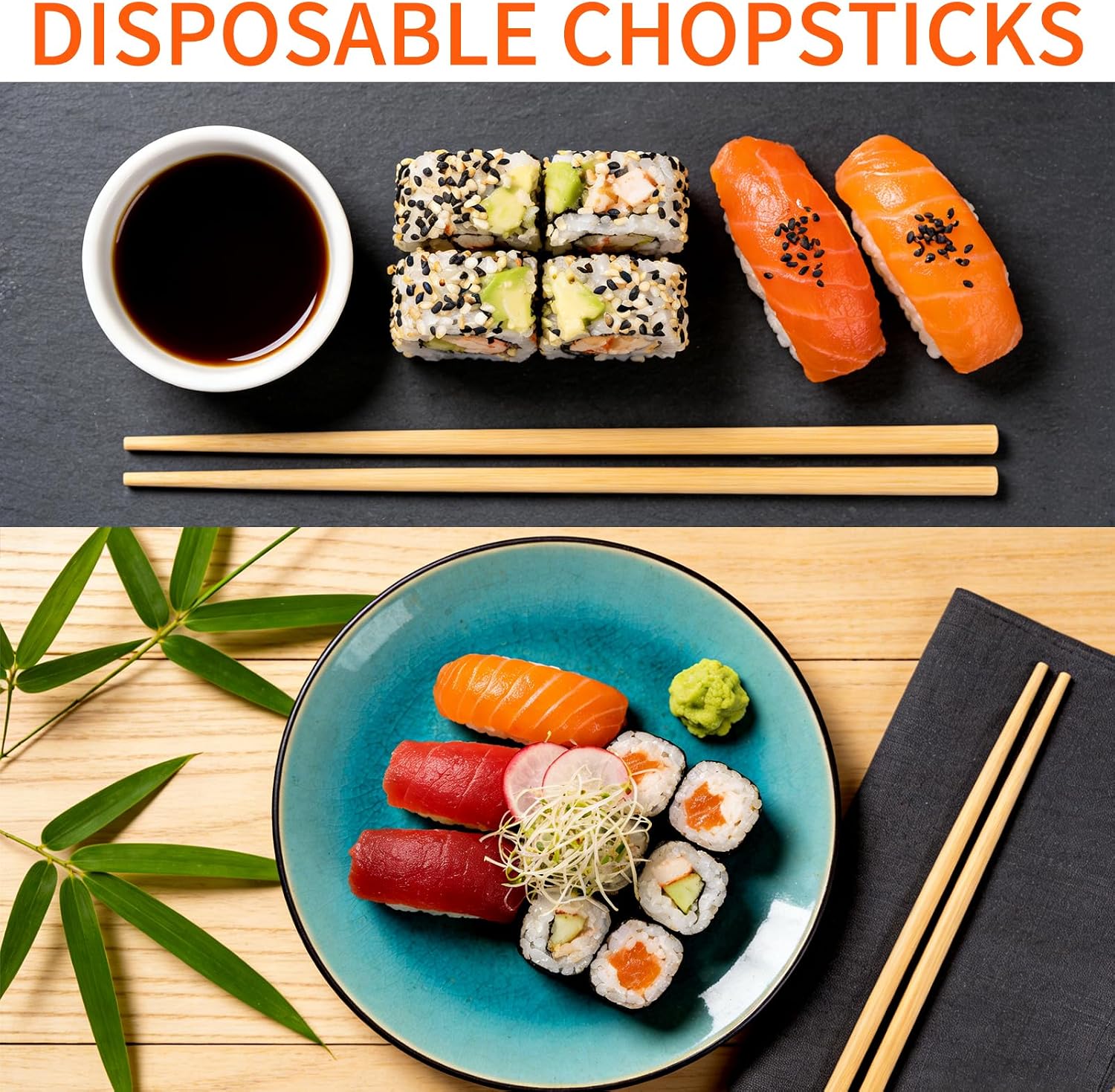 Thumbnail 3 de Zmpkhba Disposable Bamboo Chopsticks, 9.3-Inch