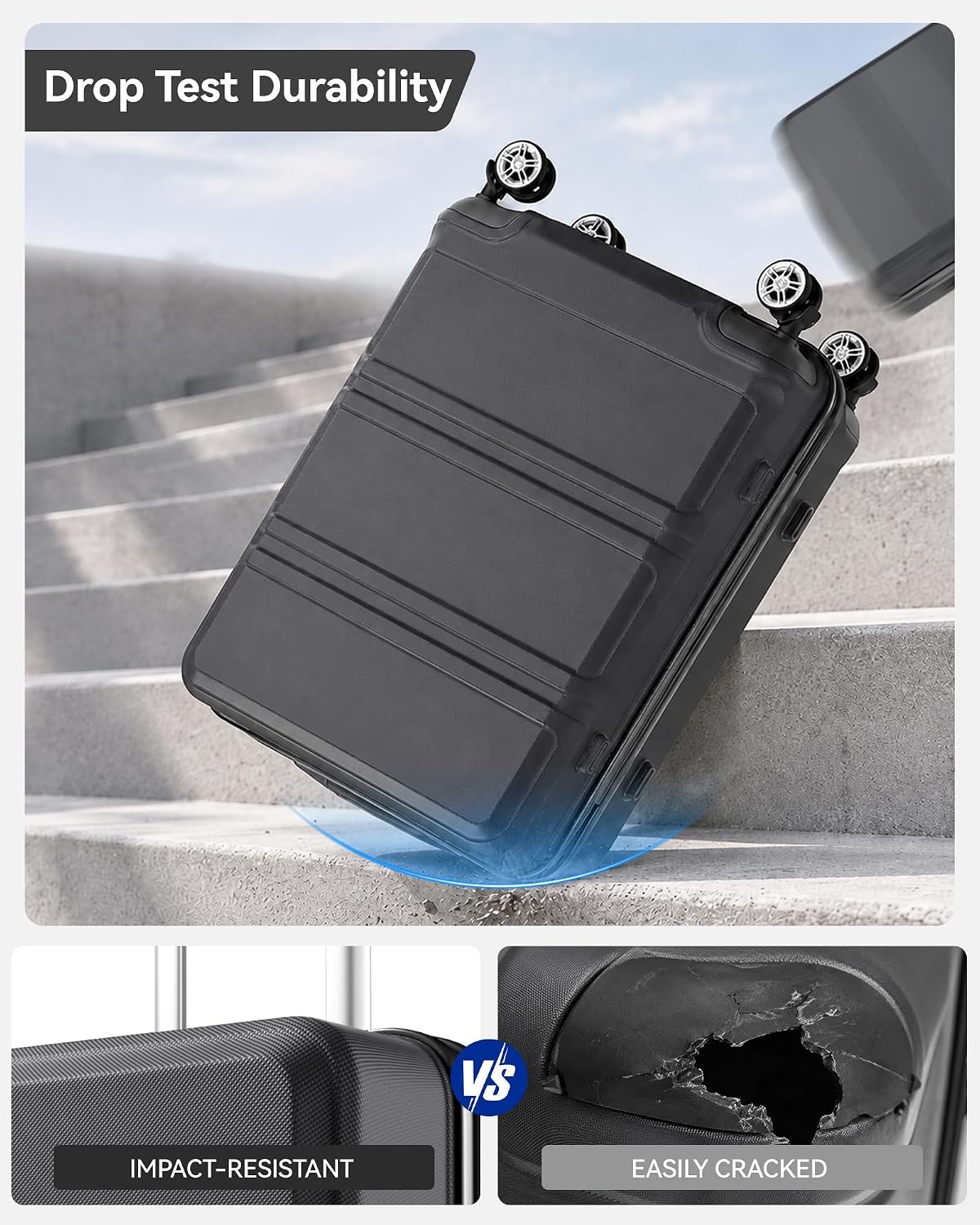 Thumbnail 4 de Kono Fashion Hand Luggage lightweight ABS+PC suitcase