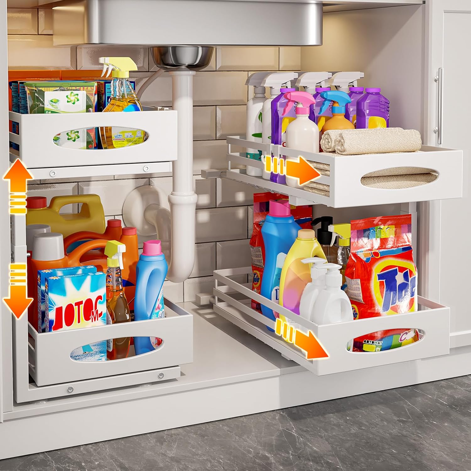 mixeshop Under Sink Organizer 16" 2-Tier