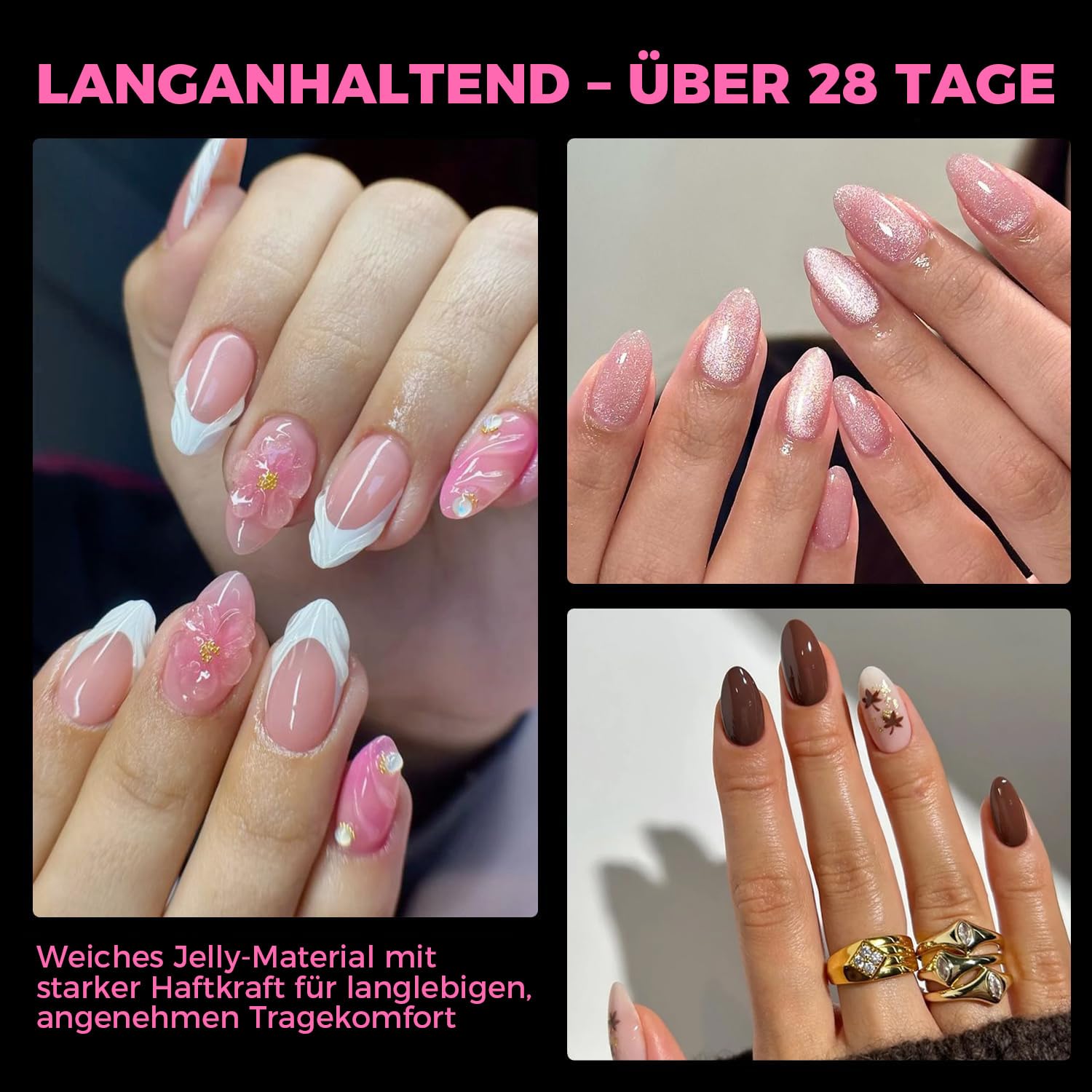 Thumbnail 1 de UNA GELLA Mandel-Nageltips, 504 Stück ⚙