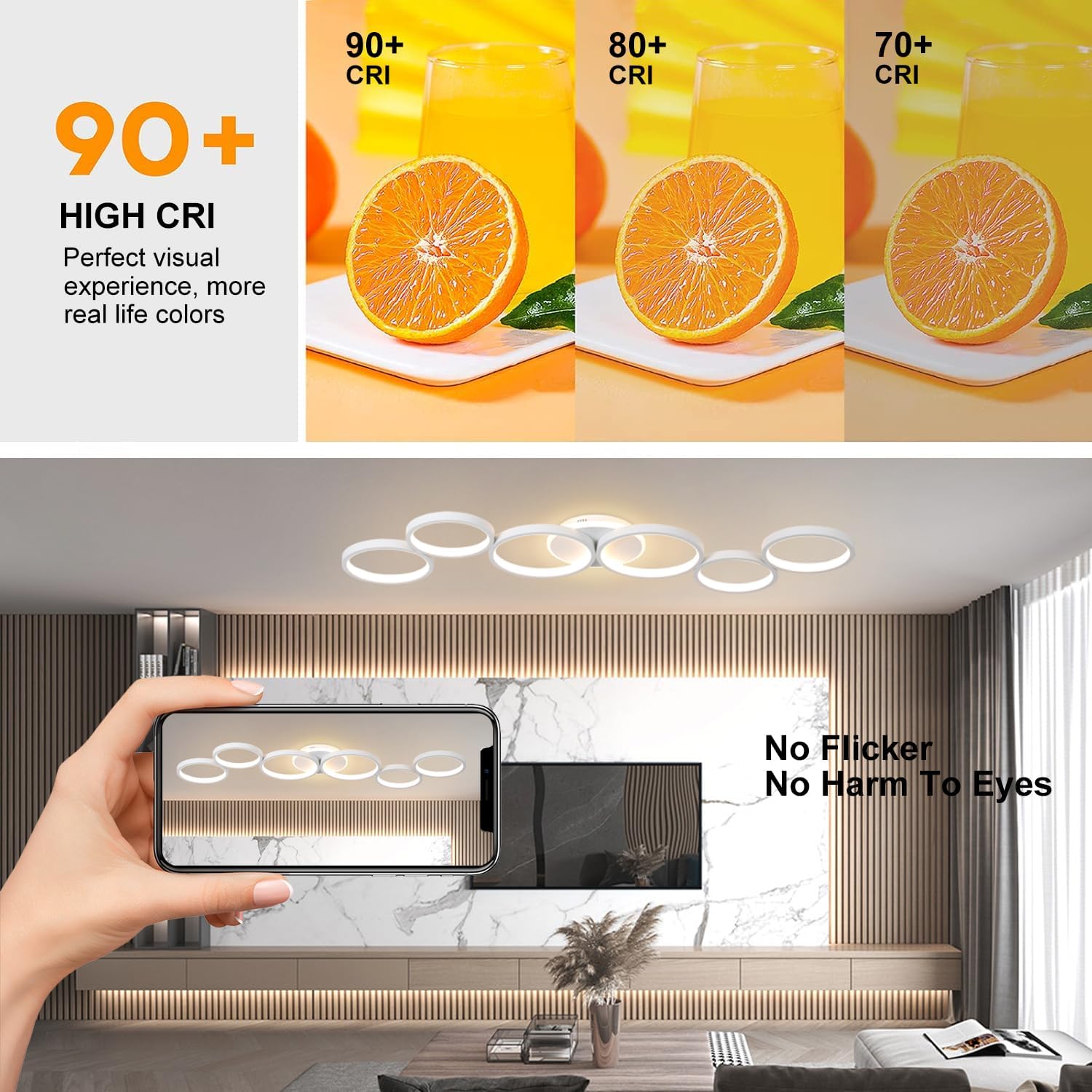 Thumbnail 6 de Liyabber LED Deckenleuchte 113 cm 69 W