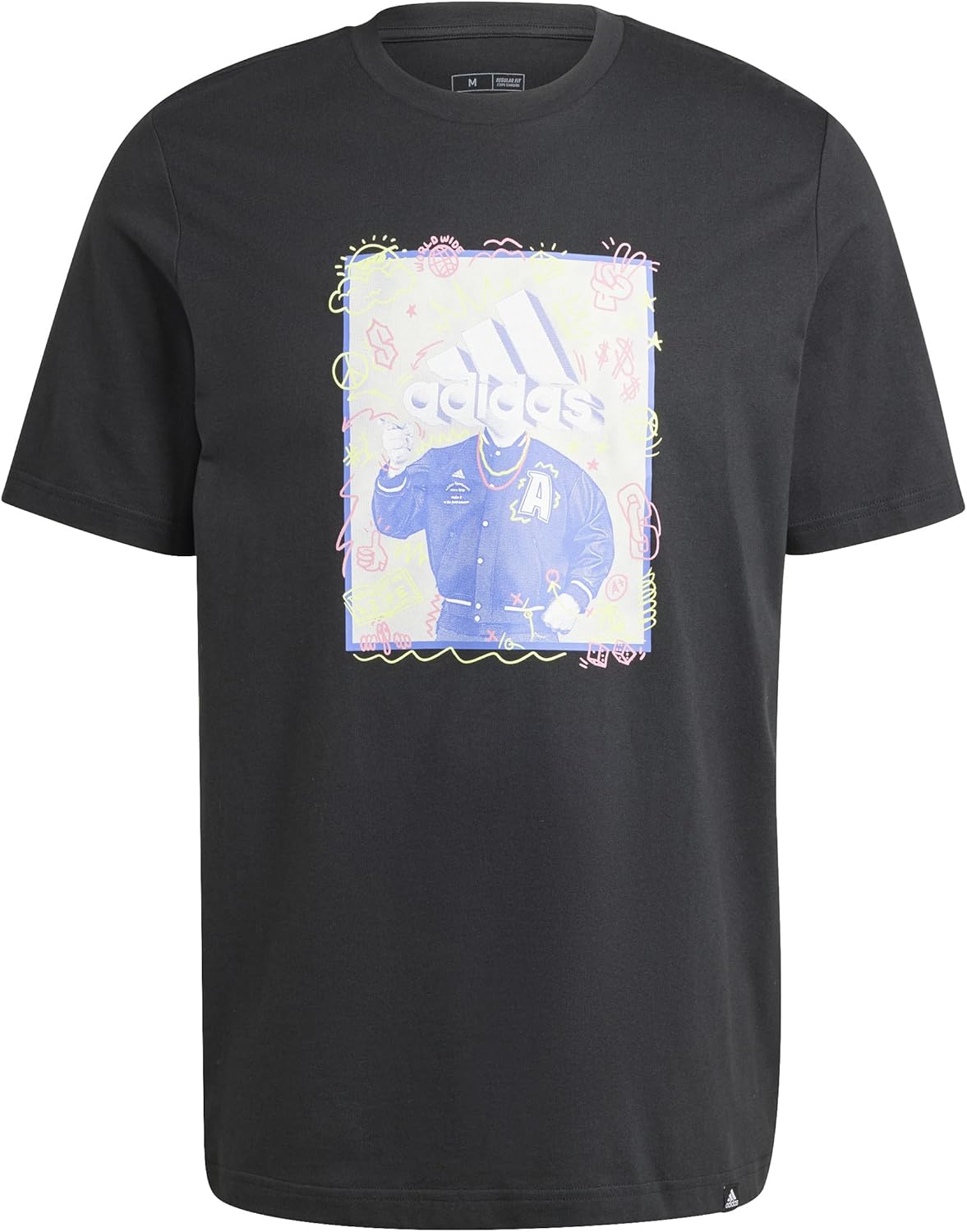 Thumbnail 3 de adidas Doodle Graphic Tee T-shirt graphique à manches courtes homme en coton (lot de 1)