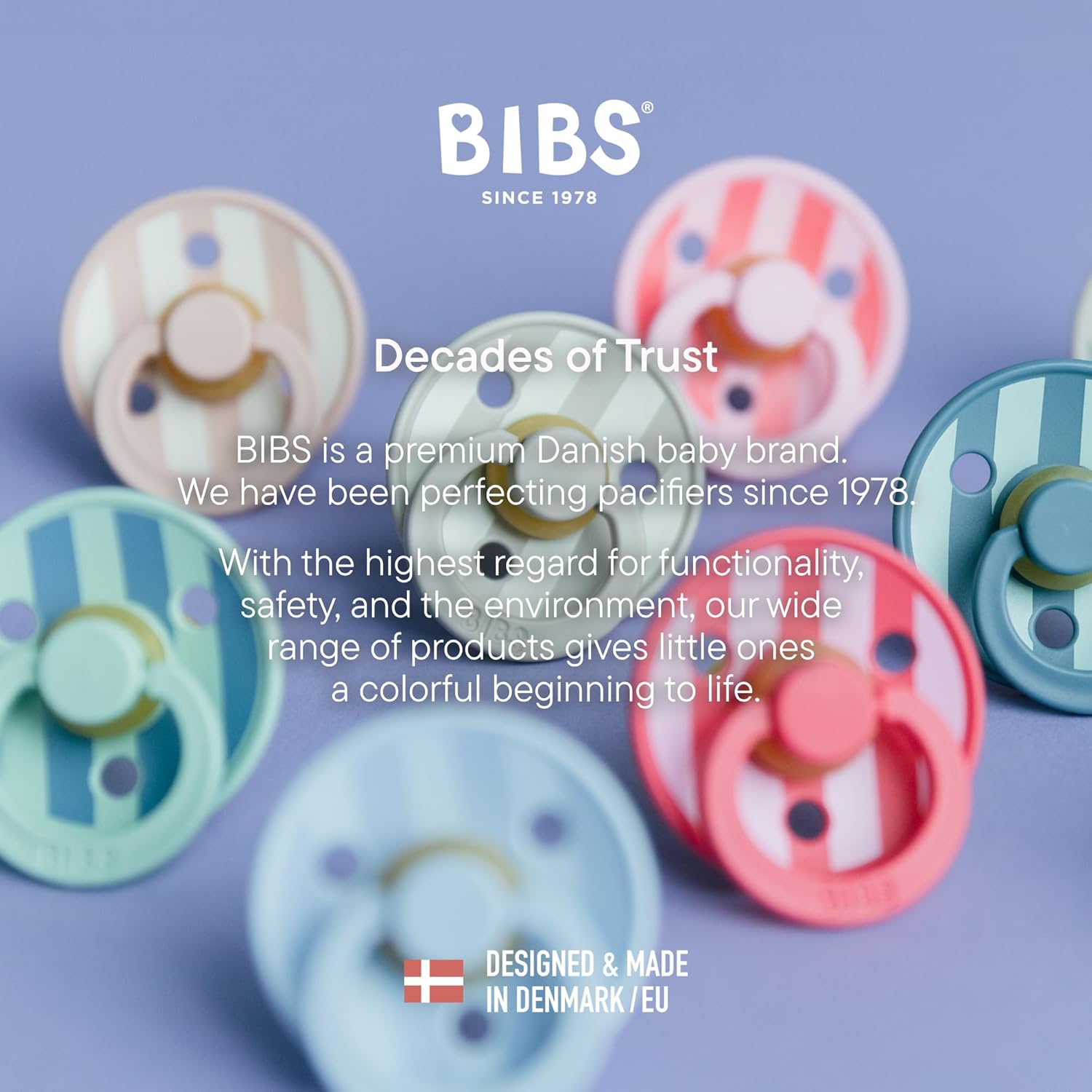 Thumbnail 5 de BIBS Pacifiers Colour Studio 2 Pack Round Nipple soother