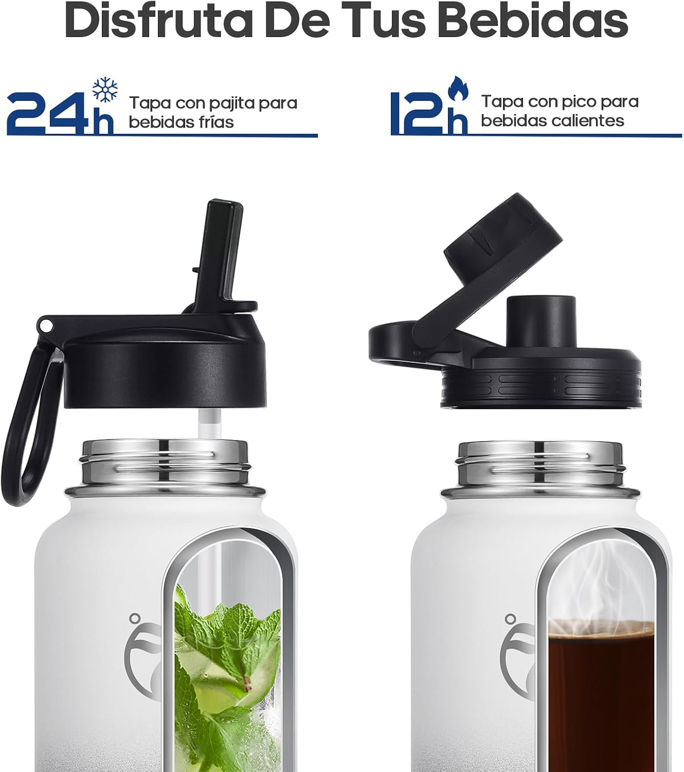 Detalle de HydroPal Trinkflasche 1,2 L Edelstahl