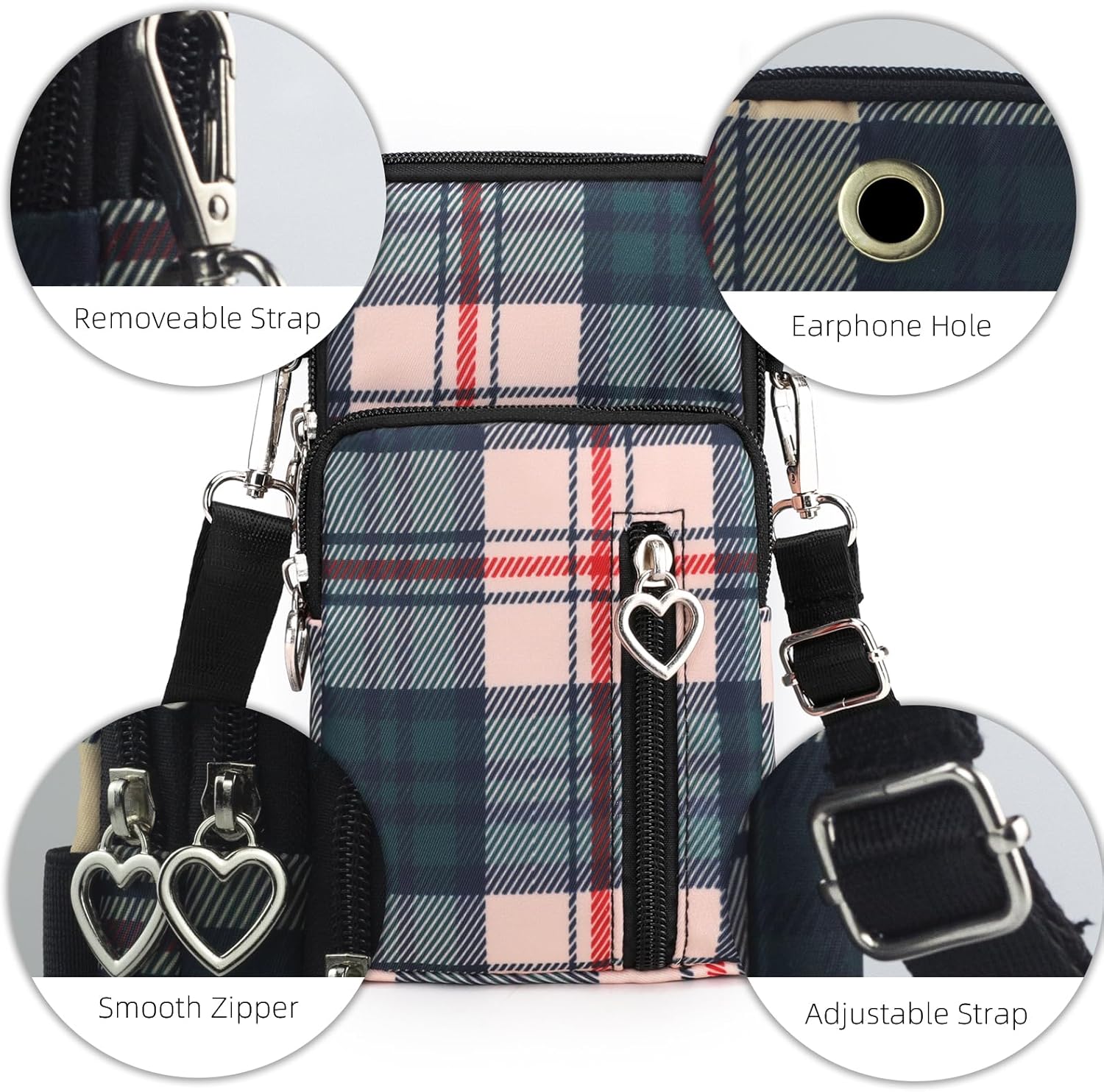 Thumbnail 2 de JANKS Damen-Umhängetasche mit Handy-Portemonnaie – Mini Crossbody Bag für Smartphones bis 6,7 Zoll