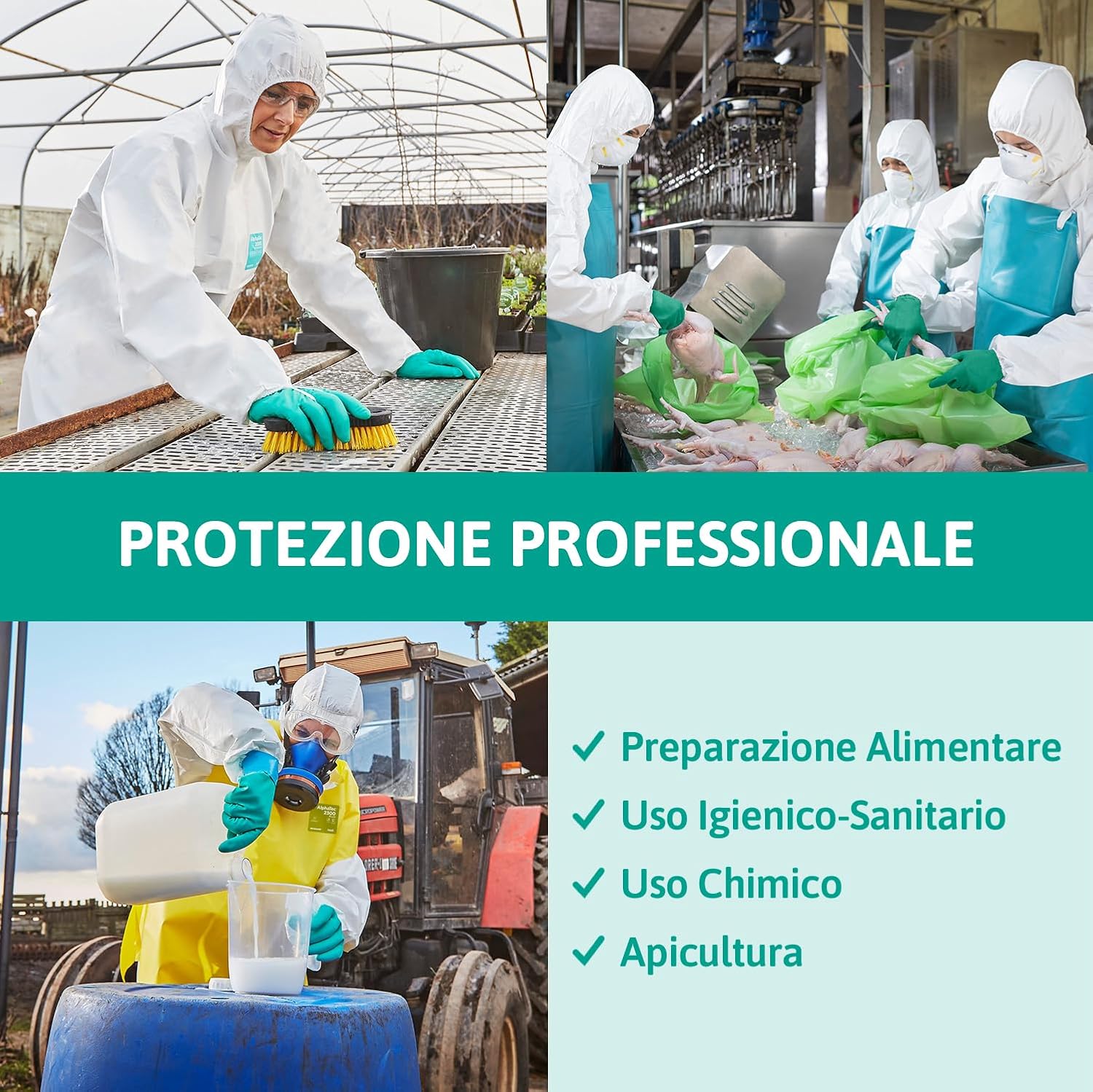 Detalle de Ansell AlphaTec 37-300 guanti in nitrile taglia M, 12 paia