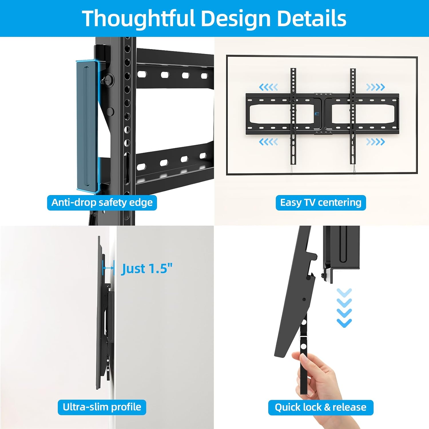 Detalle 2 de HOME VISION HV9601 75KG tilt TV mount