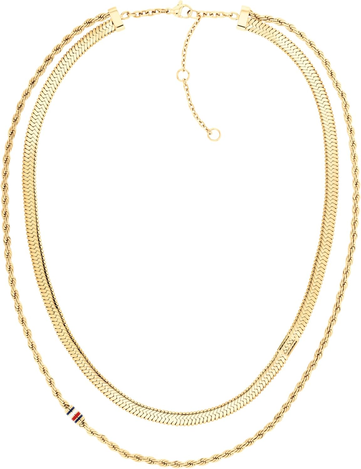 Thumbnail 5 de Collana Tommy Hilfiger a doppia catena in acciaio inox smaltato (argento o oro)