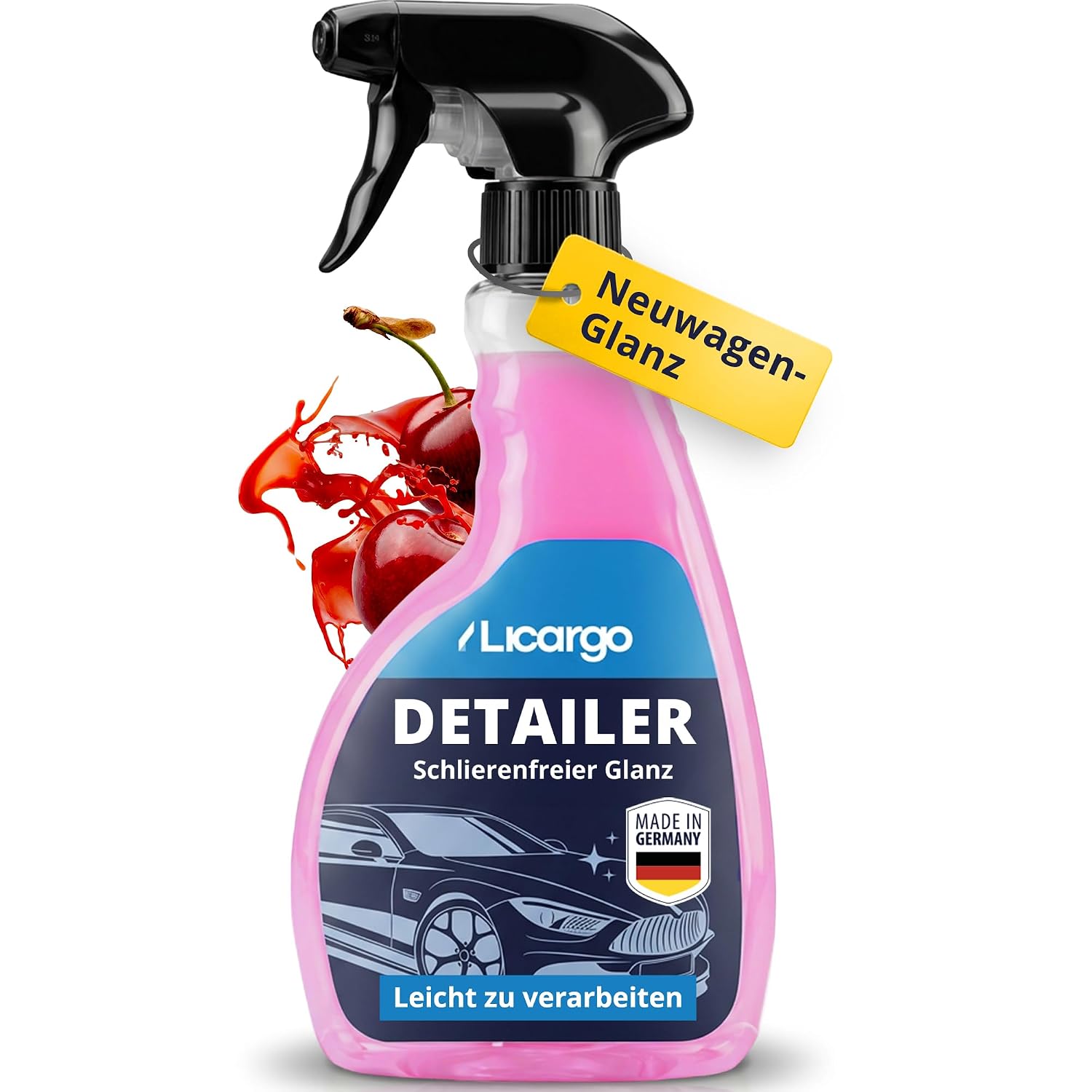 LICARGO Detailer Auto (500 ml) – Quick Detailer mit Tiefenglanz und Abperleffekt für die Lackpflege außen