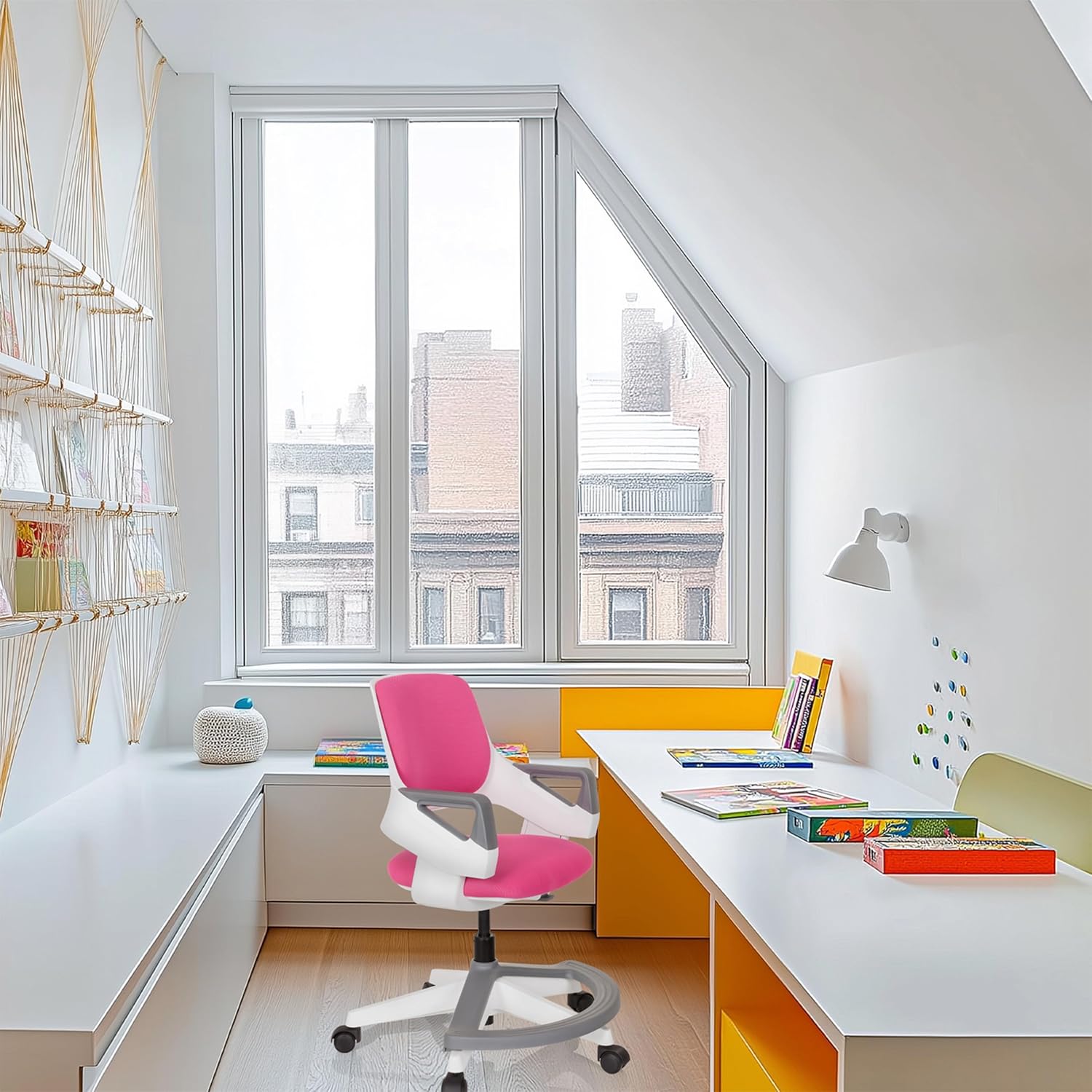 Detalle 2 de HJH Office 640480 Sedia da Ufficio Girevole per Bambini KID FLEX: comfort e regolazioni per crescere con loro