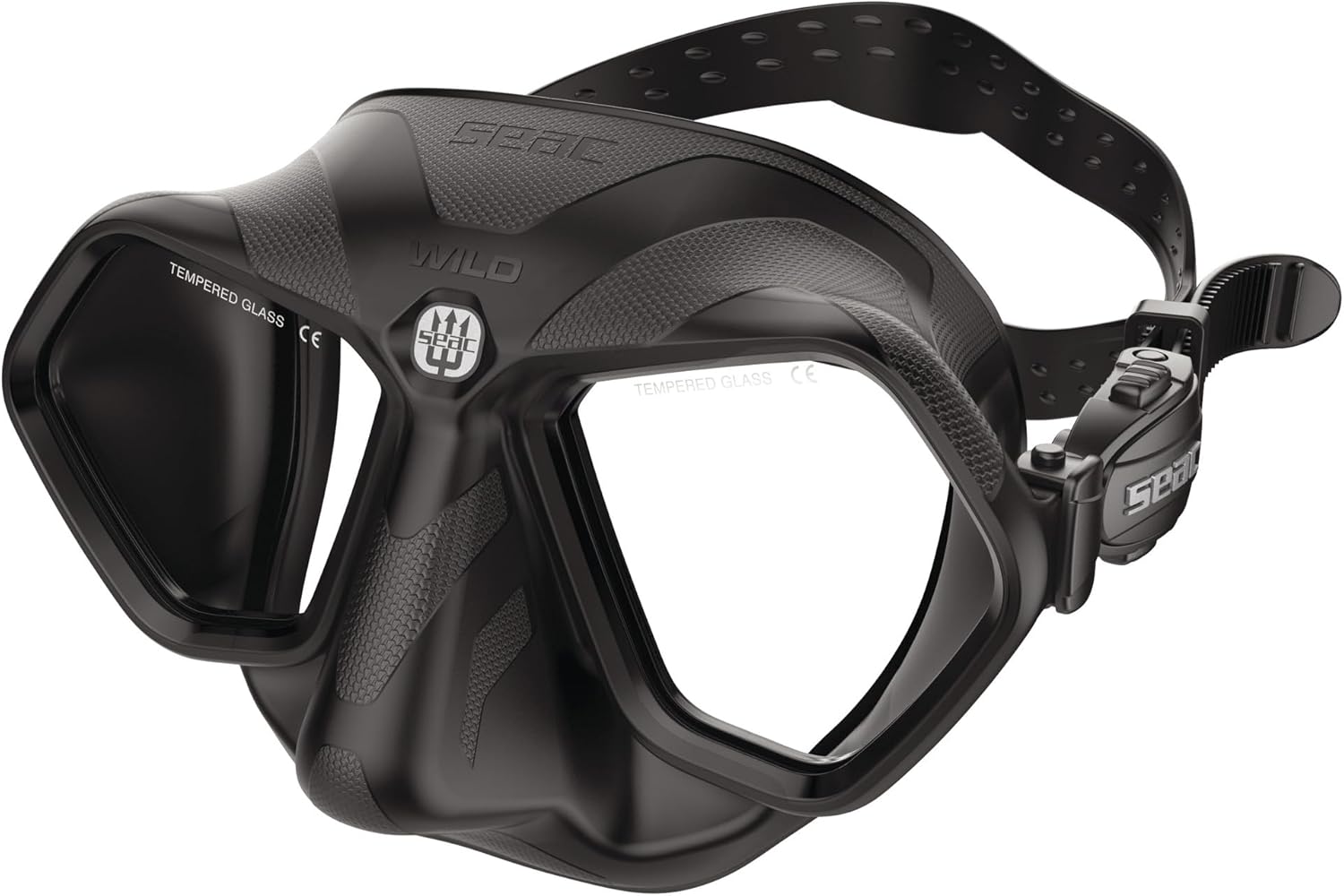 Detalle 2 de SEAC Wild maschera subacquea low volume in silicone antifog a doppia lente