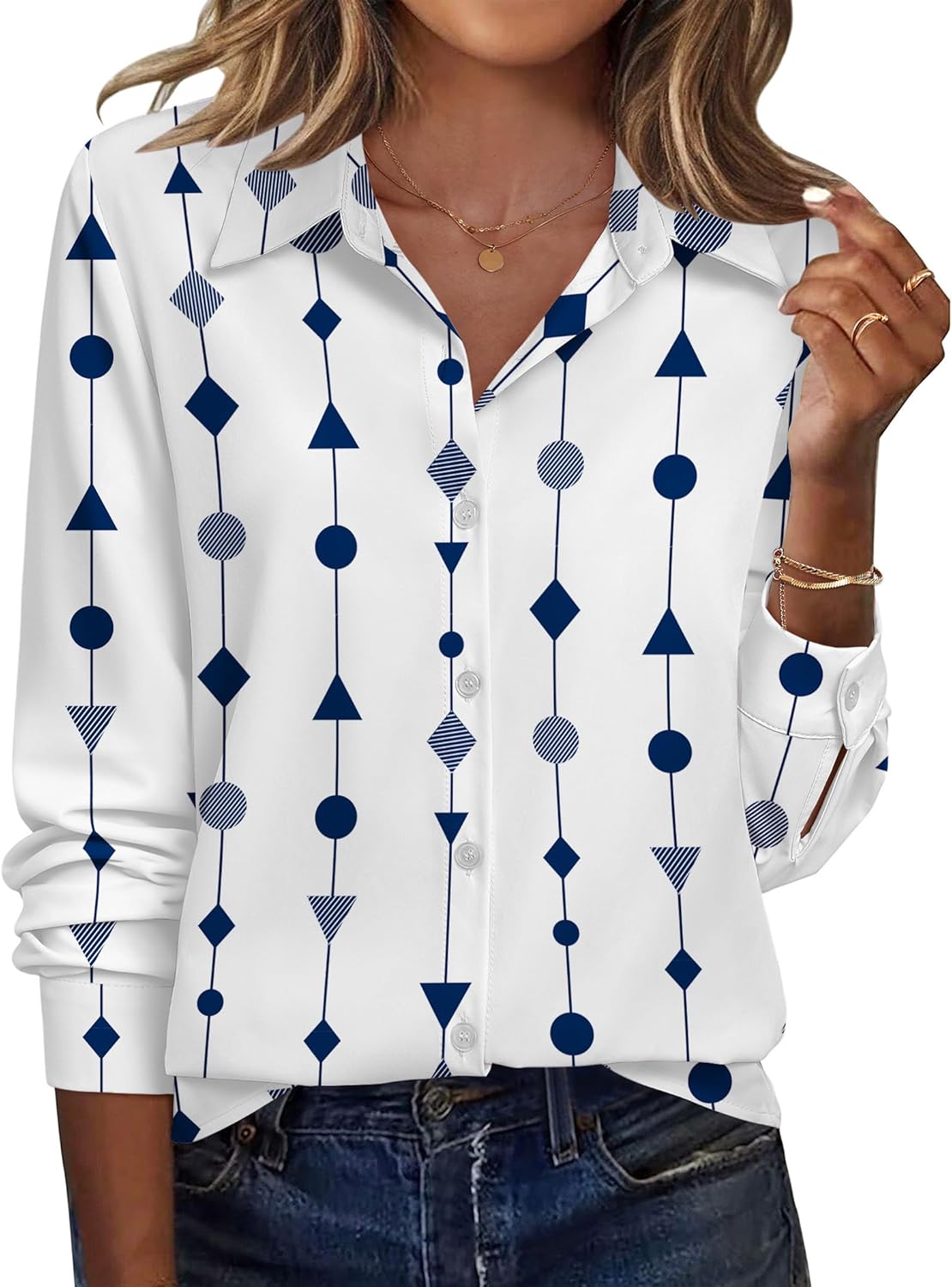 Thumbnail 1 de Zeagoo Blouse Long Sleeve Button Down Shirt