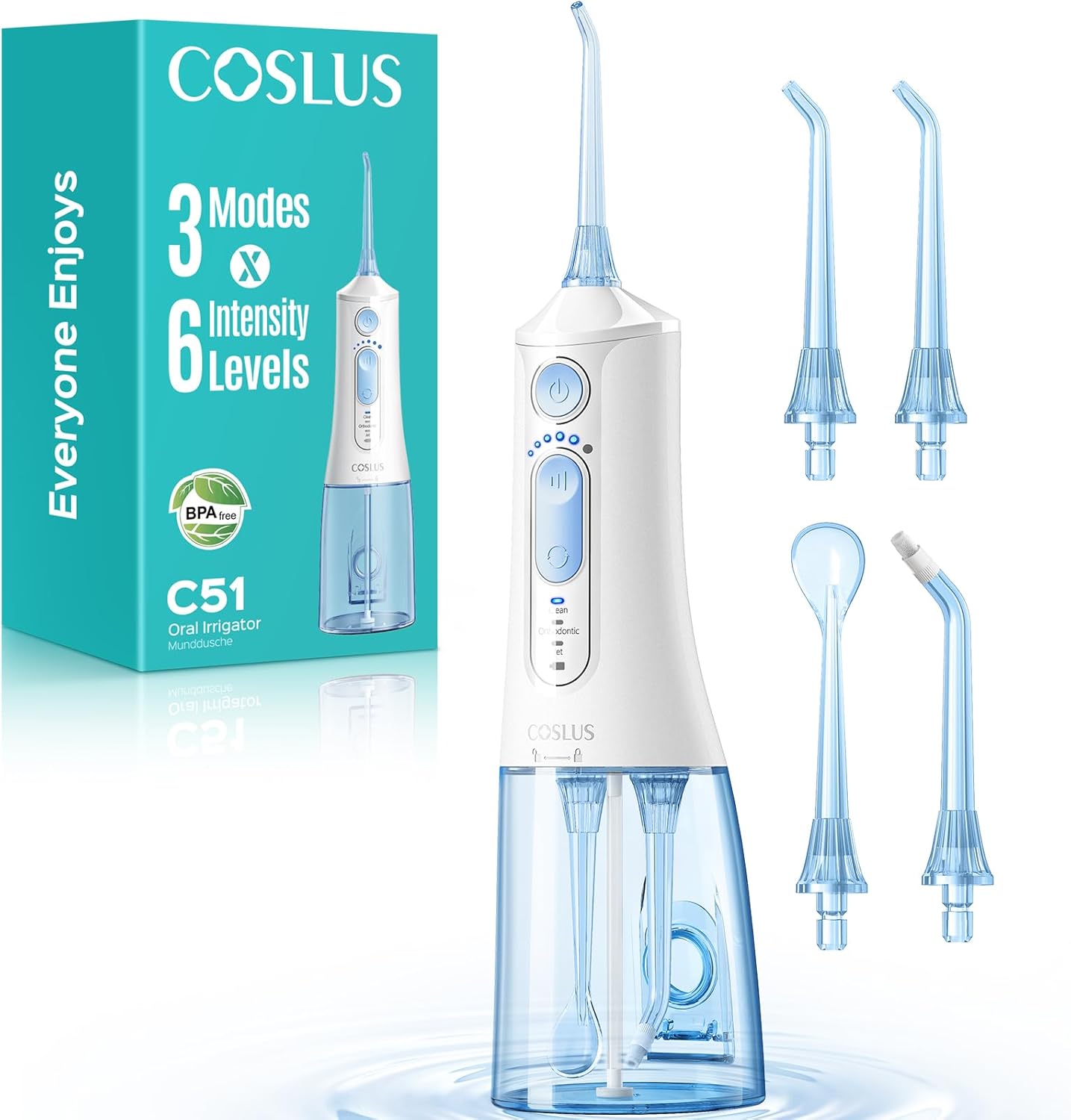 Detalle de COSLUS Water Flosser with 3 Modes ⚡