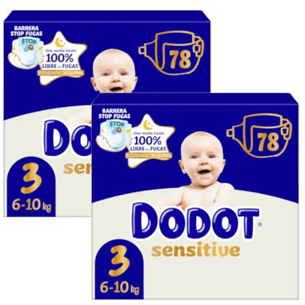 Detalle de Dodot Pañales Sensitive T3 (6-10 kg) - 148 Uds