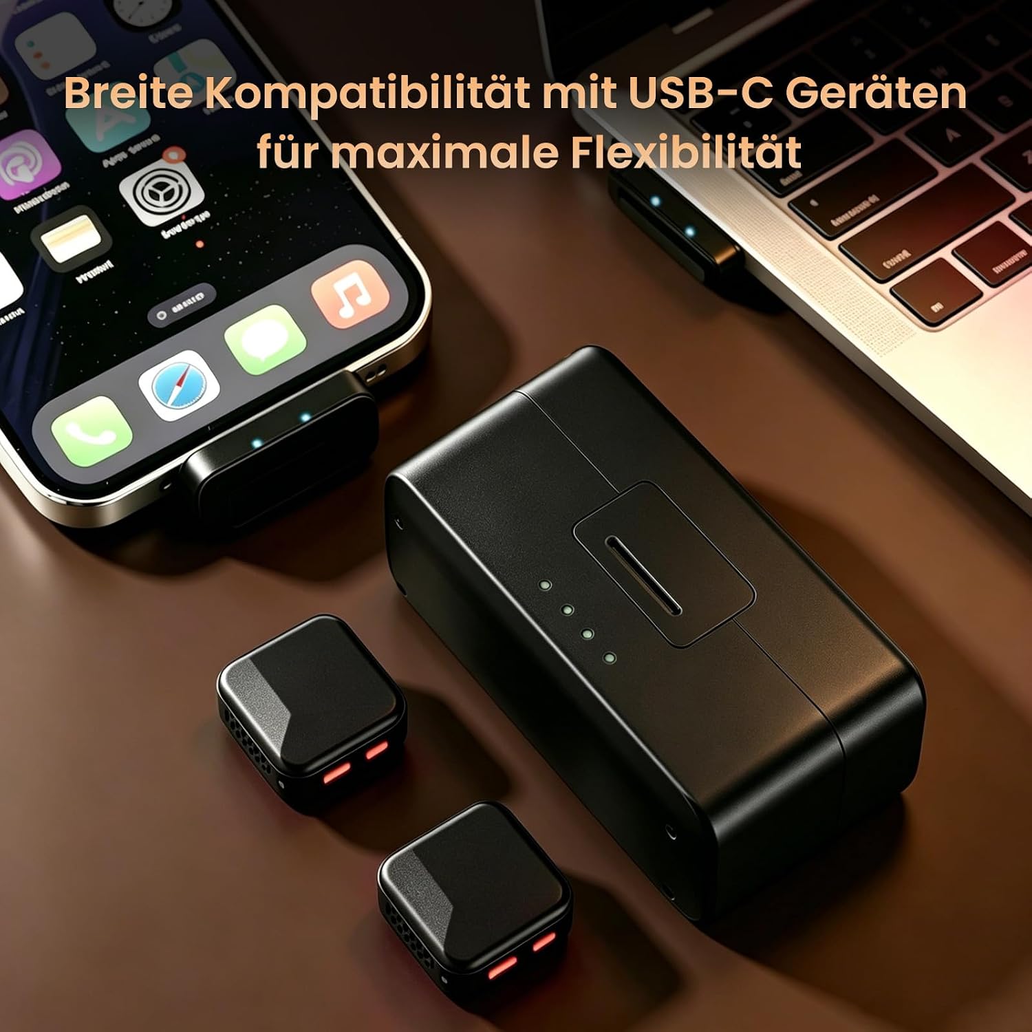 Thumbnail 6 de Mxcasoxz Wireless Lavalier Mikrofon mit Ladecase – Ultra‑leichtes Clip‑On mit KI‑Rauschunterdrückung