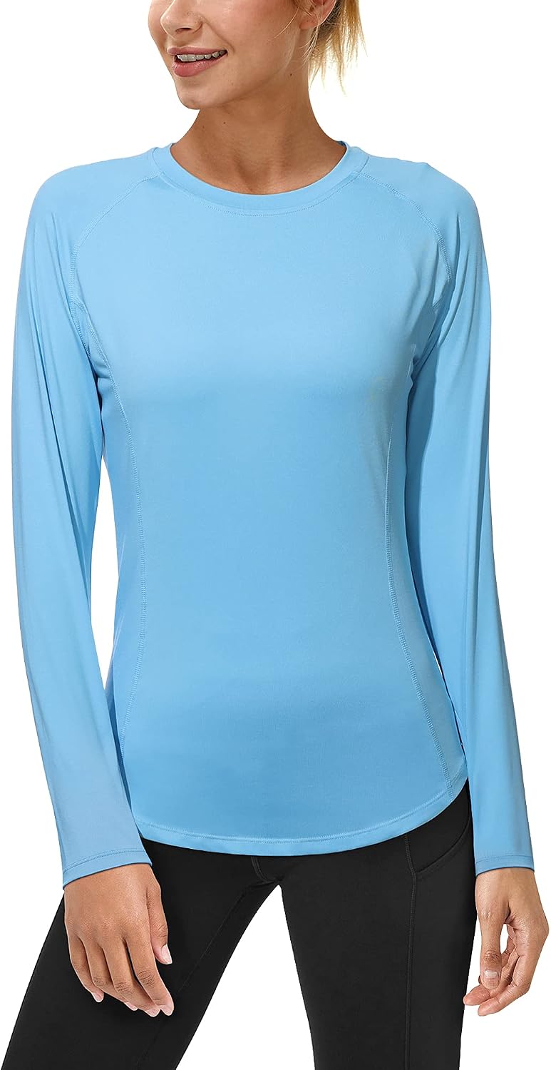 Detalle de Roadbox Women's UPF 50+ Long-Sleeve Sun Shirt, Quick-Dry Slim Fit